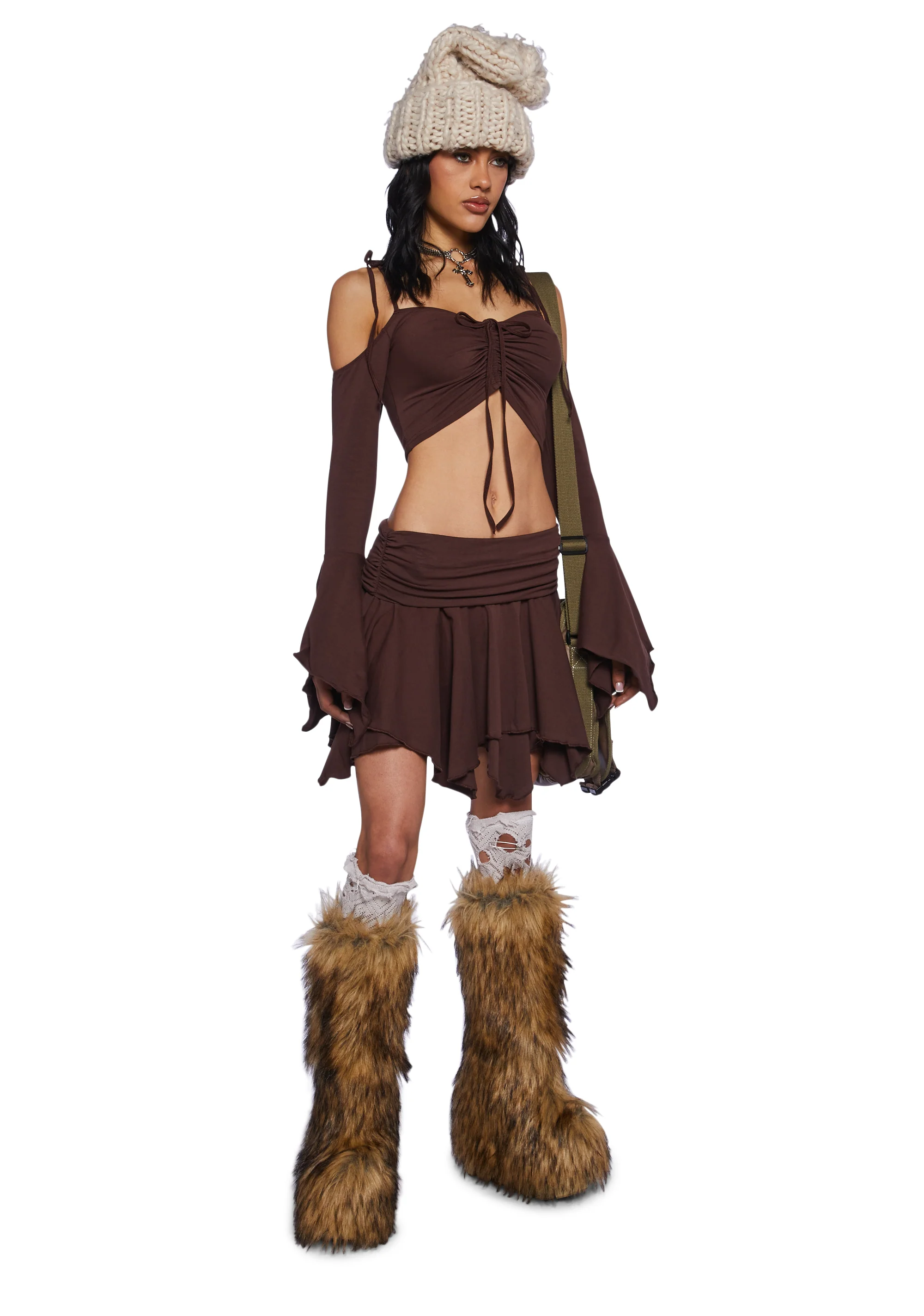 F Is For Fairies™  Crop Top - Brown - Image 2
