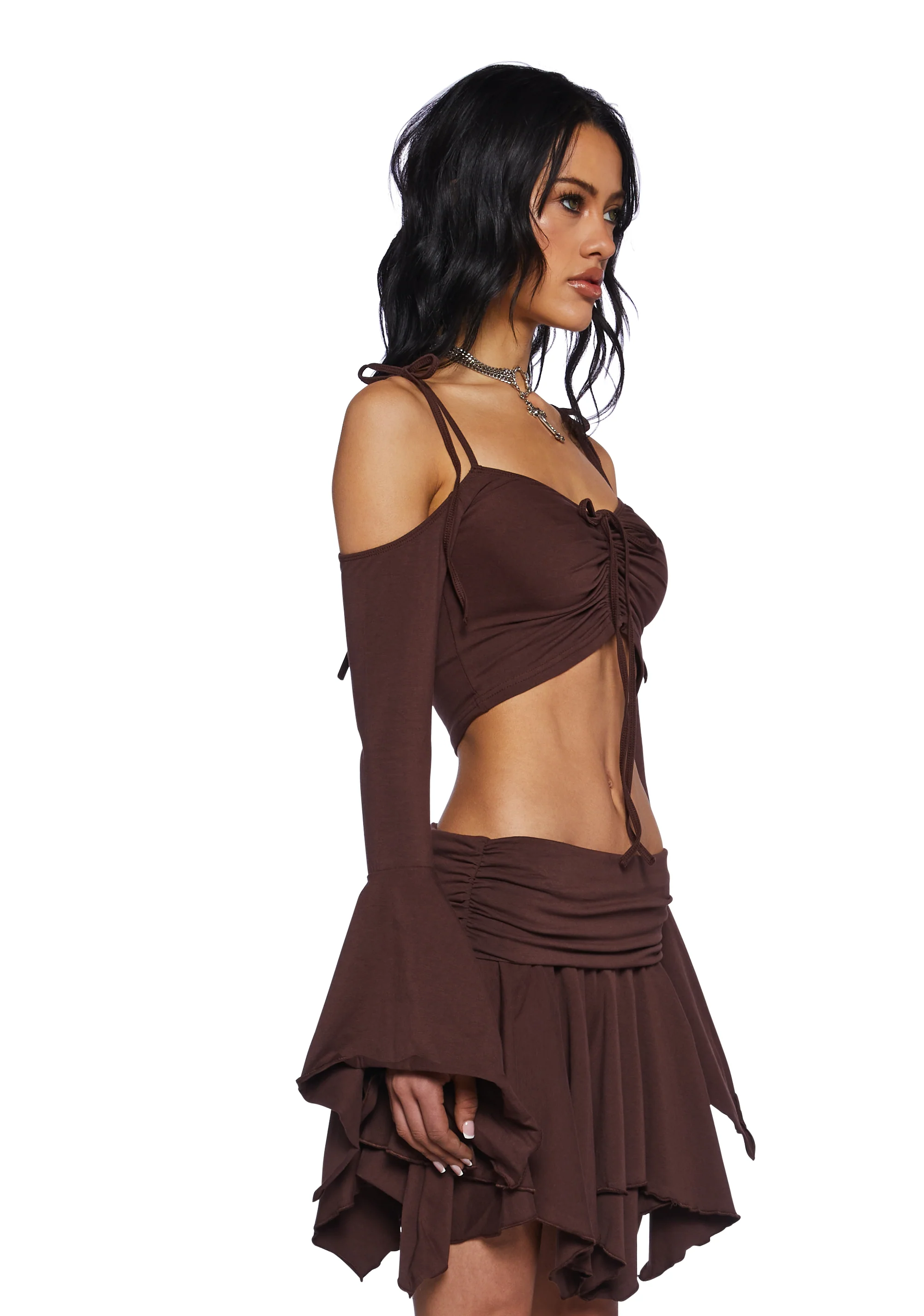 F Is For Fairies™  Crop Top - Brown - Image 3