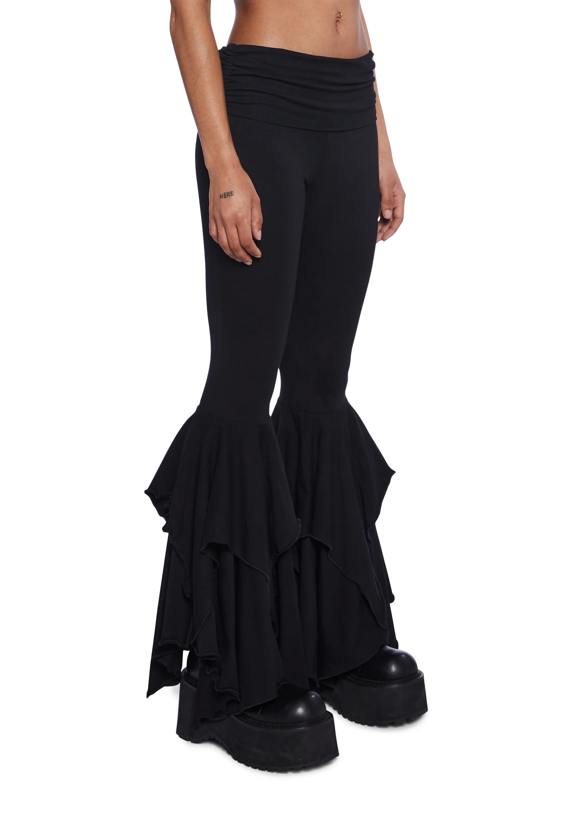 F Is For Fairies™  Flare Pants - Black - Image 3