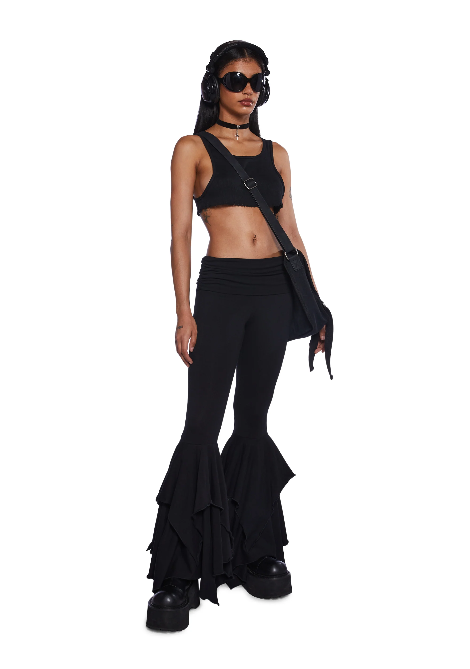 F Is For Fairies™  Flare Pants - Black - Image 4