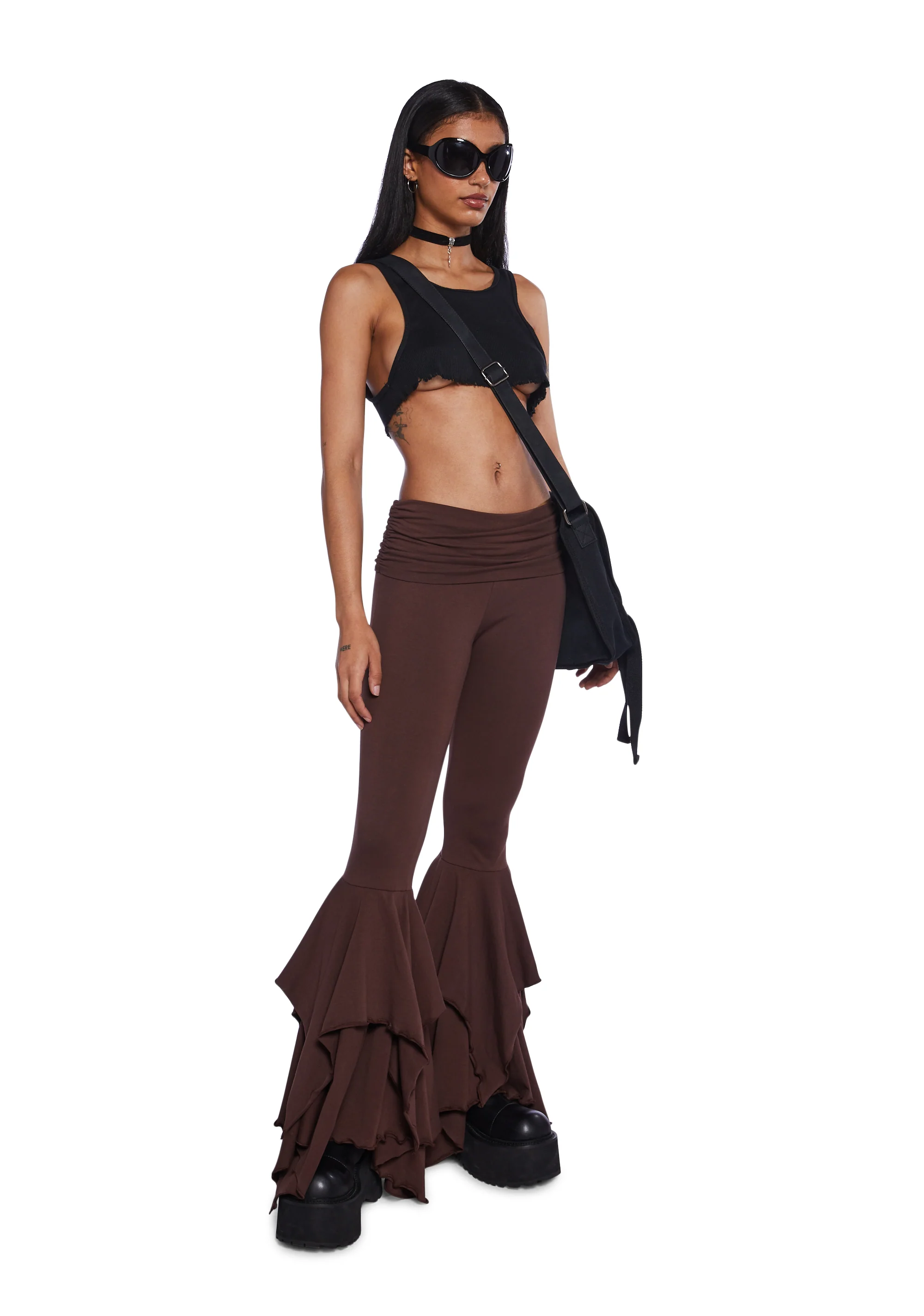 F Is For Fairies™  Flare Pants - Brown - Image 2