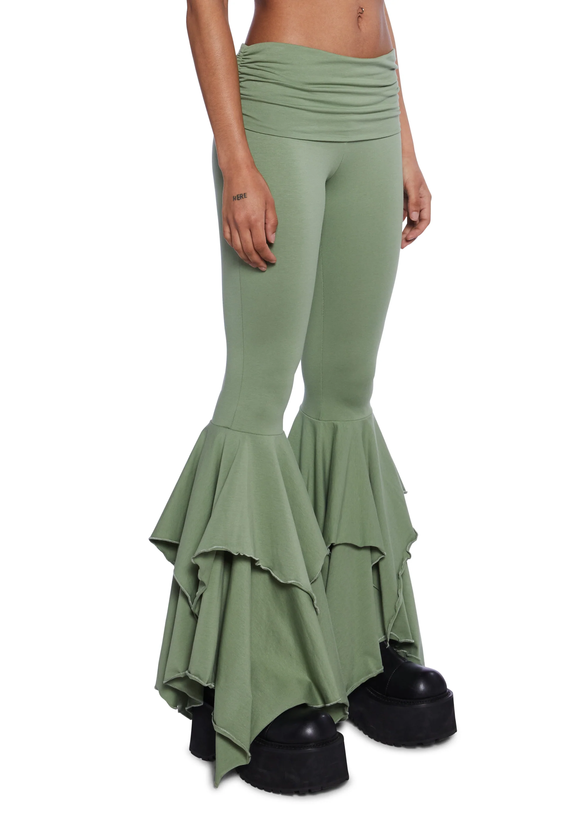 F Is For Fairies™  Flare Pants - Sage - Image 4