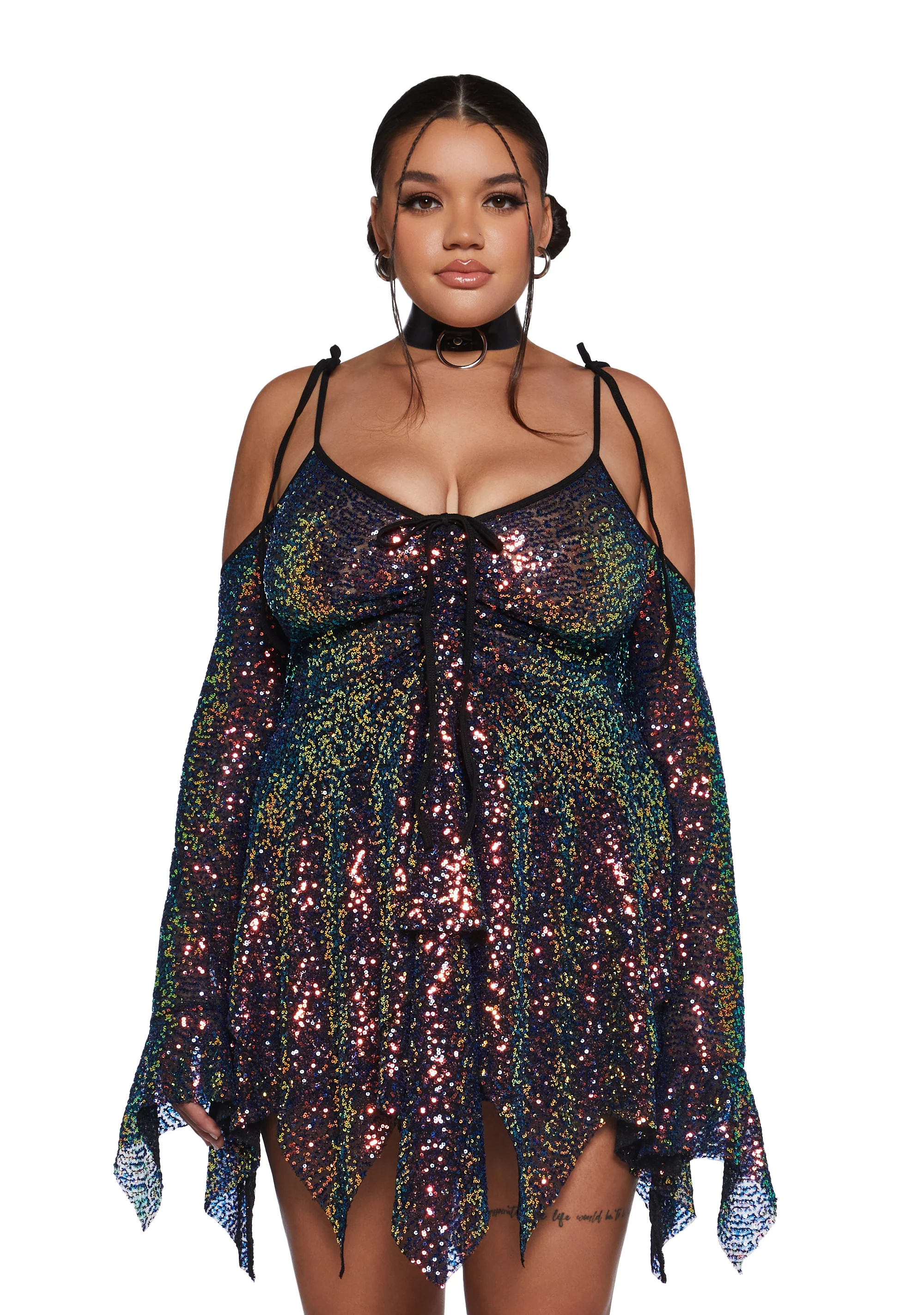 F is For Fairies Handkerchief Dress - Sequin - Image 2