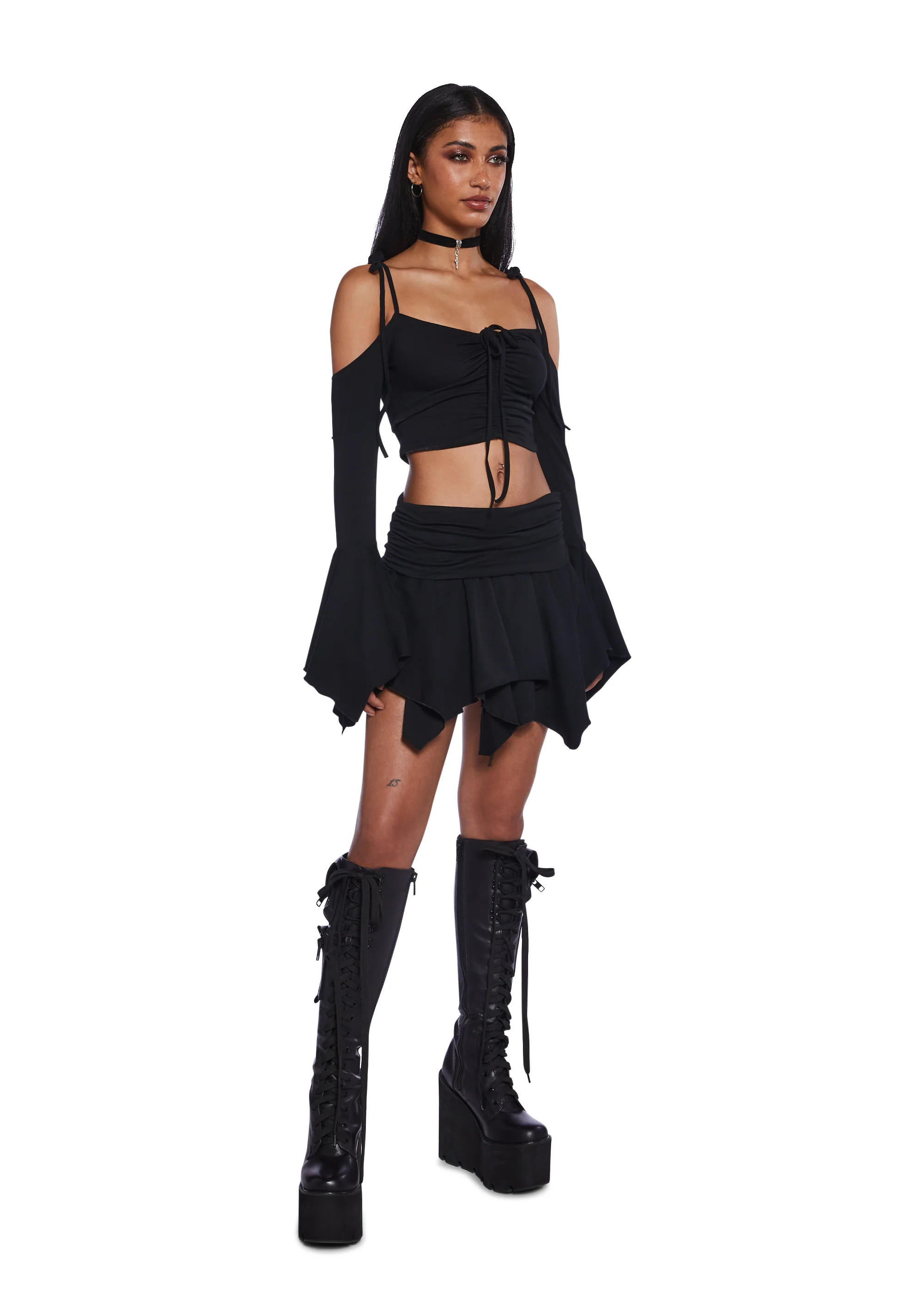 F Is For Fairies™  Mini Skirt - Black - Image 2