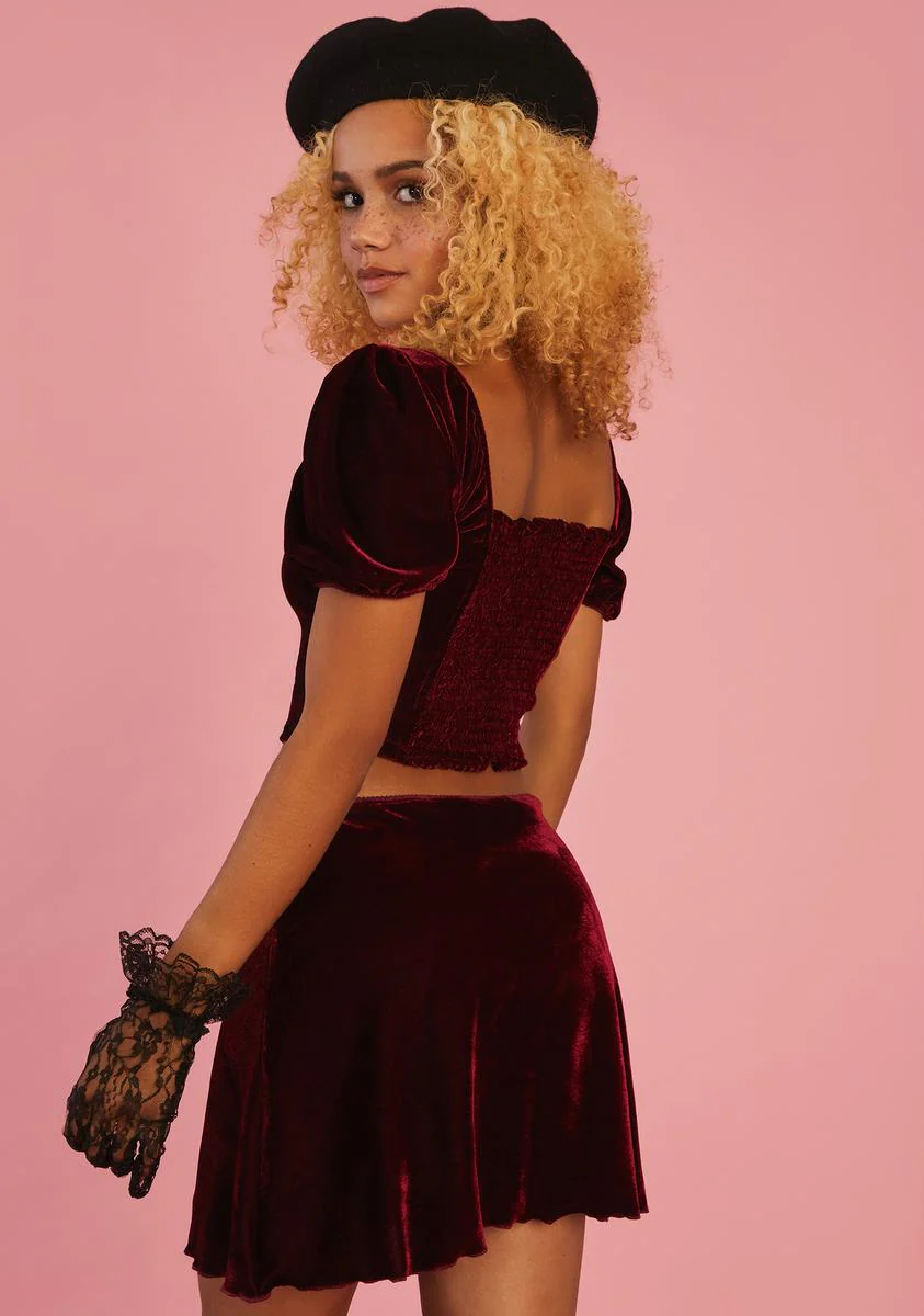 Fade Into You Velvet Skirt - Image 4