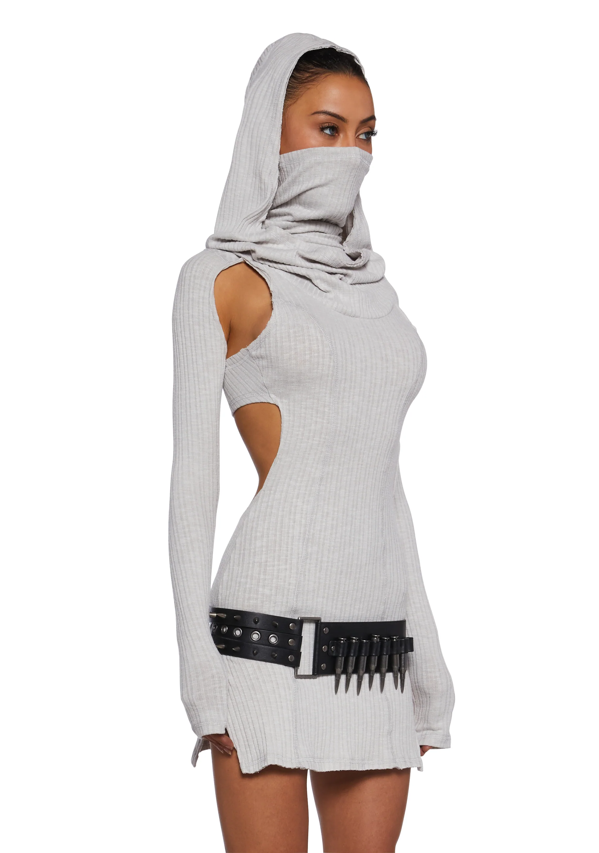 Fader Cut Out Hooded Mini Dress - Image 3