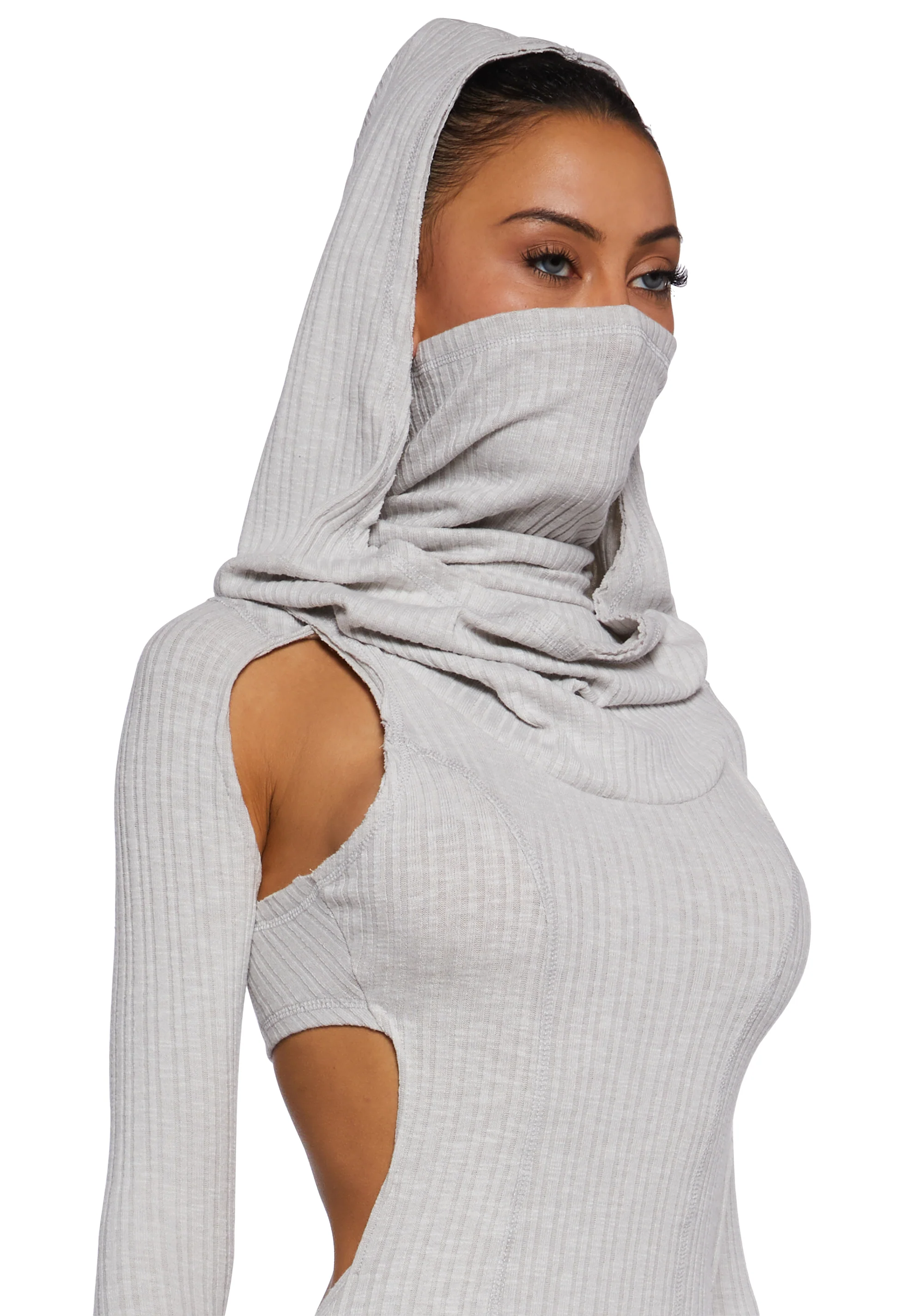 Fader Cut Out Hooded Mini Dress - Image 5