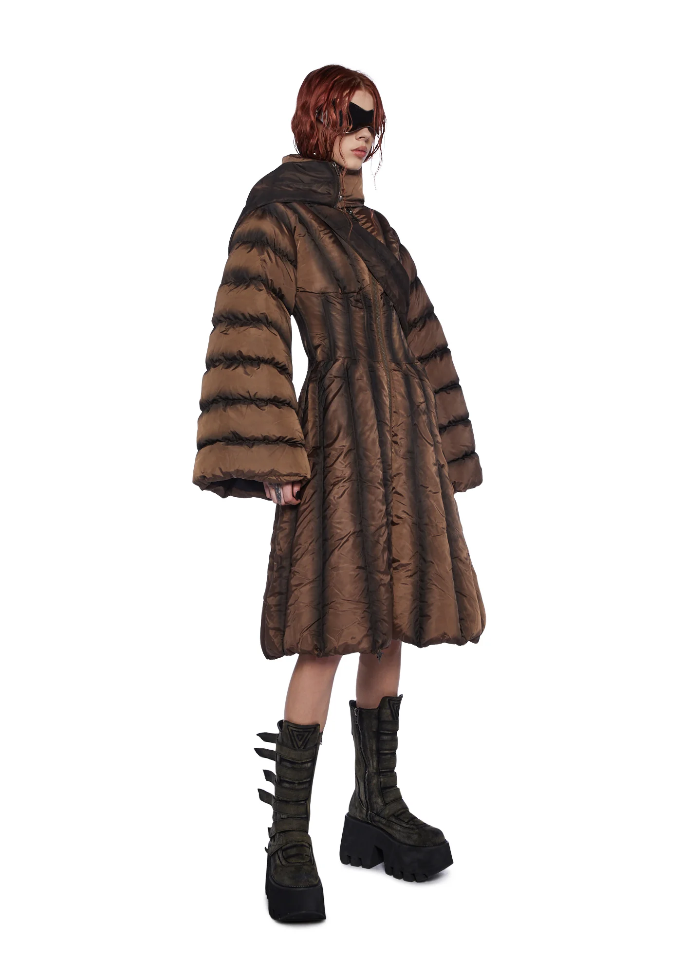 Fader Puffer Jacket And Scarf - Image 3