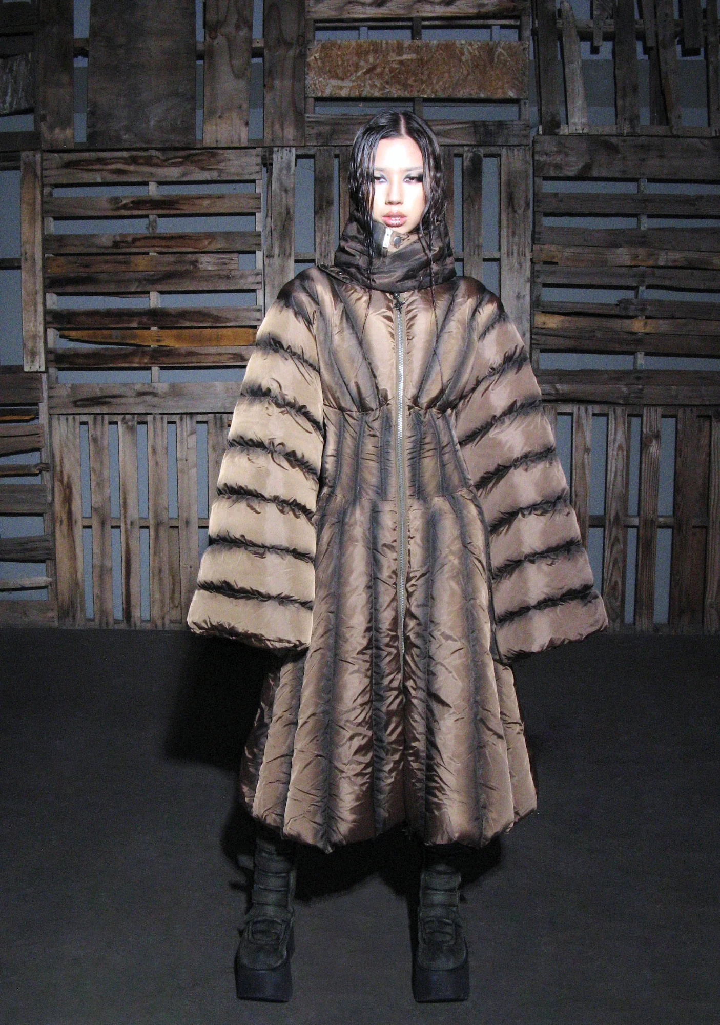 Fader Puffer Jacket And Scarf - Image 6