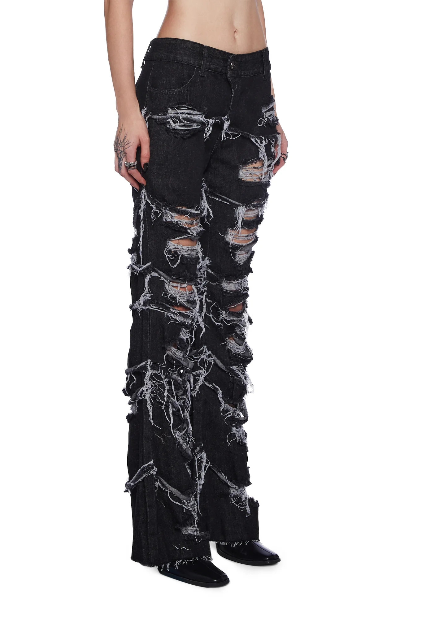 Fader Unisex Distressed Jeans - Image 3