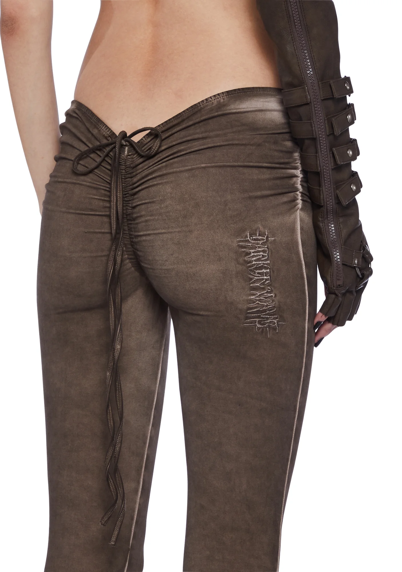 Fader V-Cut Washed Bell Bottoms - Brown - Image 5