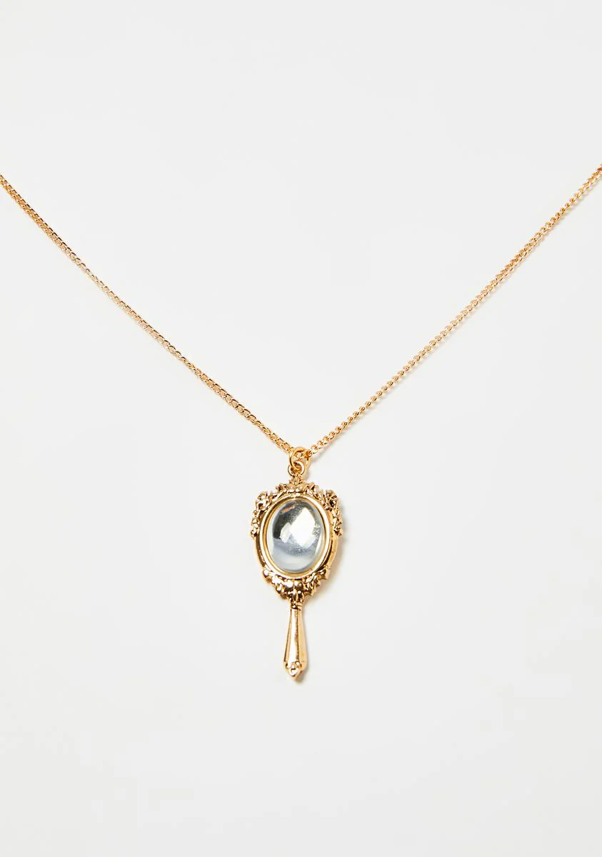 Fairest Diva Mirror Charm Necklace - Image 2