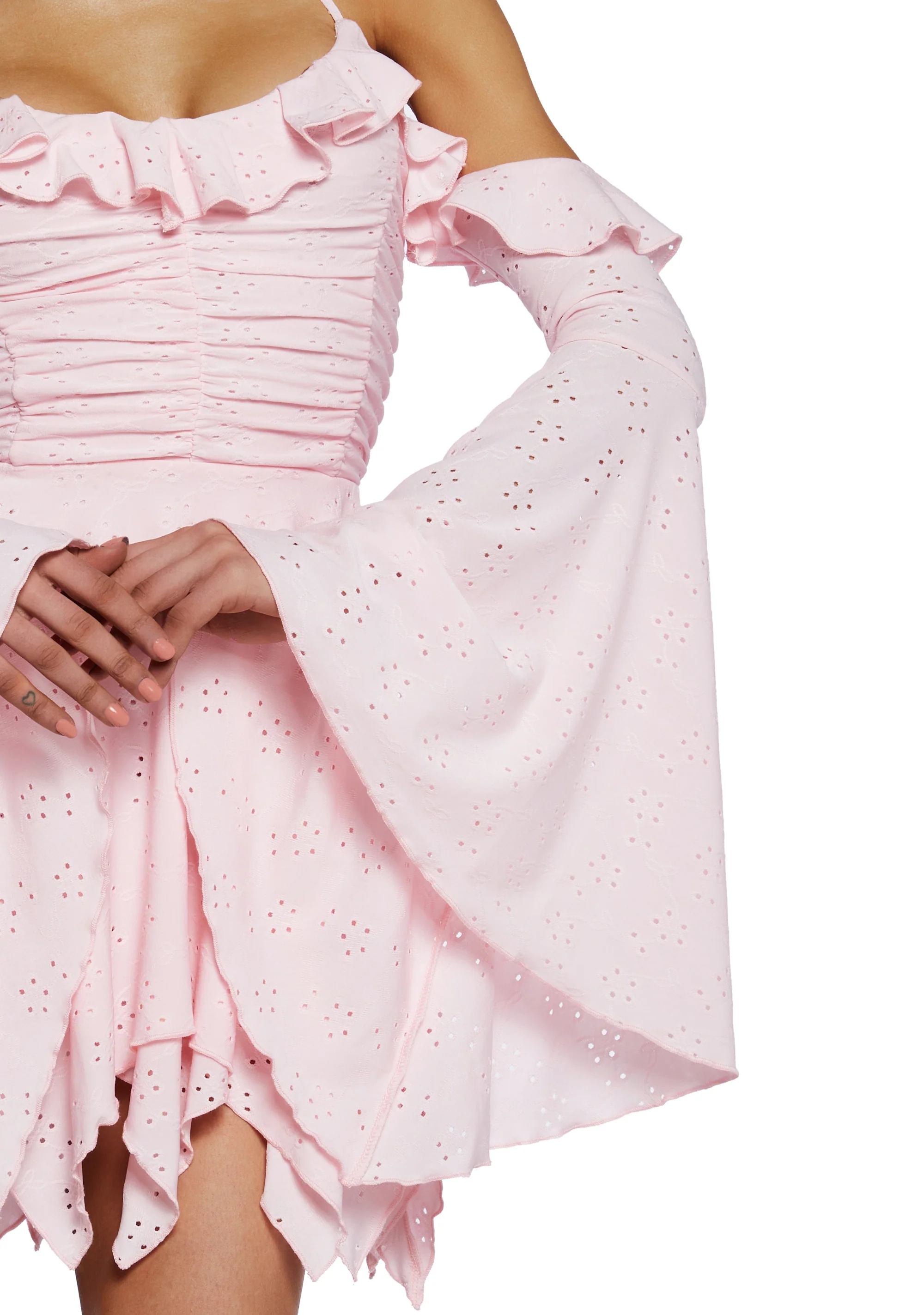Fairy Delights Ruffled Handkerchief Dress - Pink - Image 6