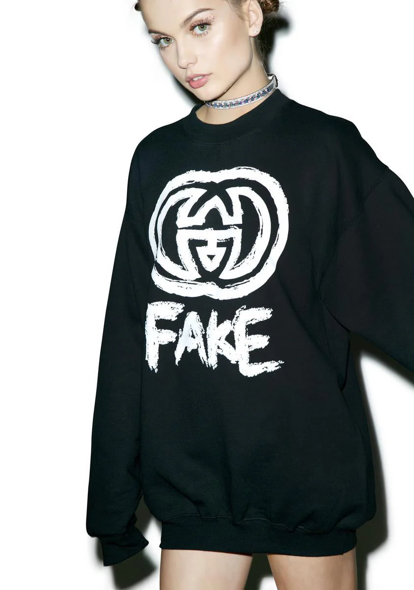 Fake GG Sweatshirt - White - Image 3