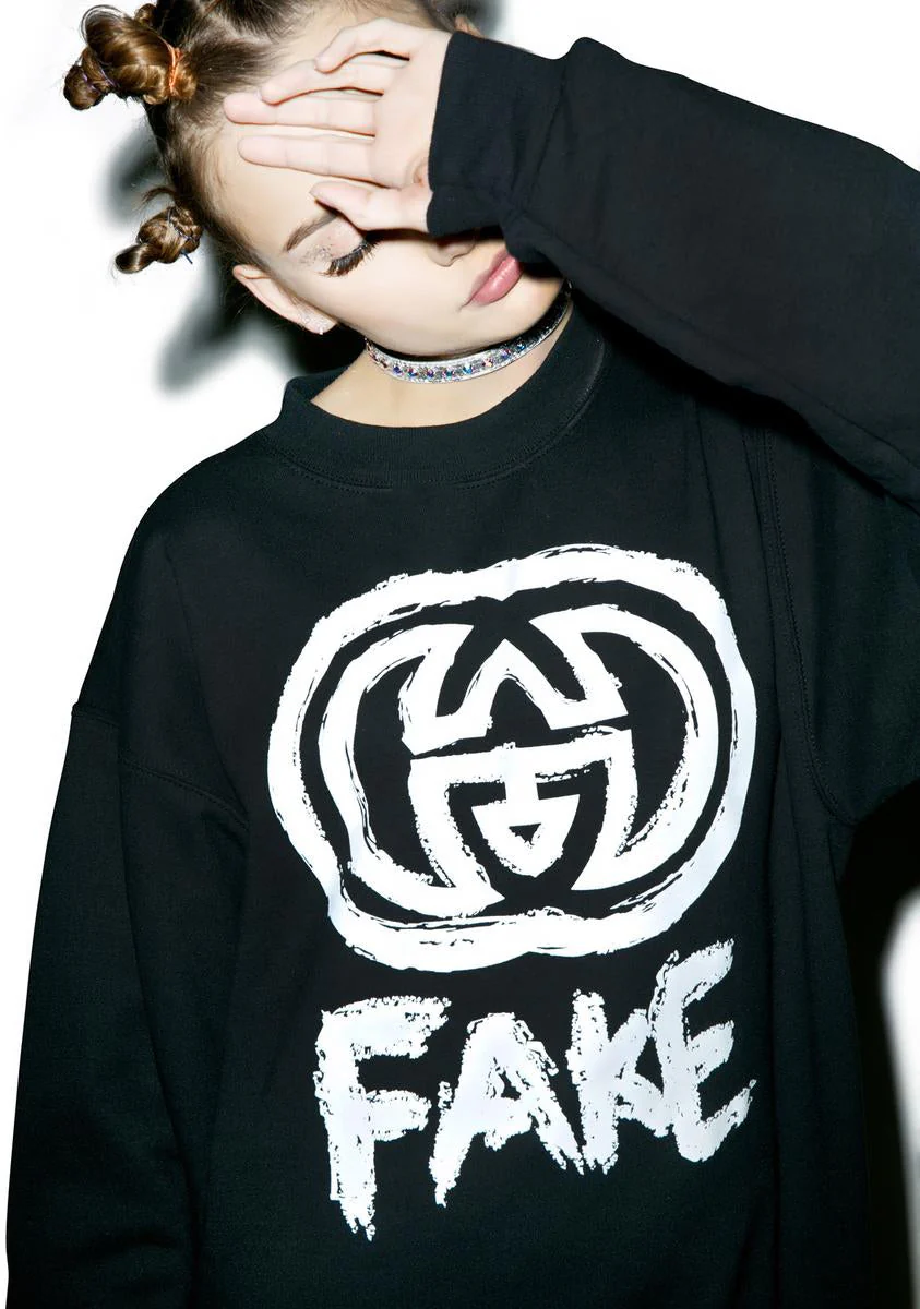 Fake GG Sweatshirt - Gray - Image 2