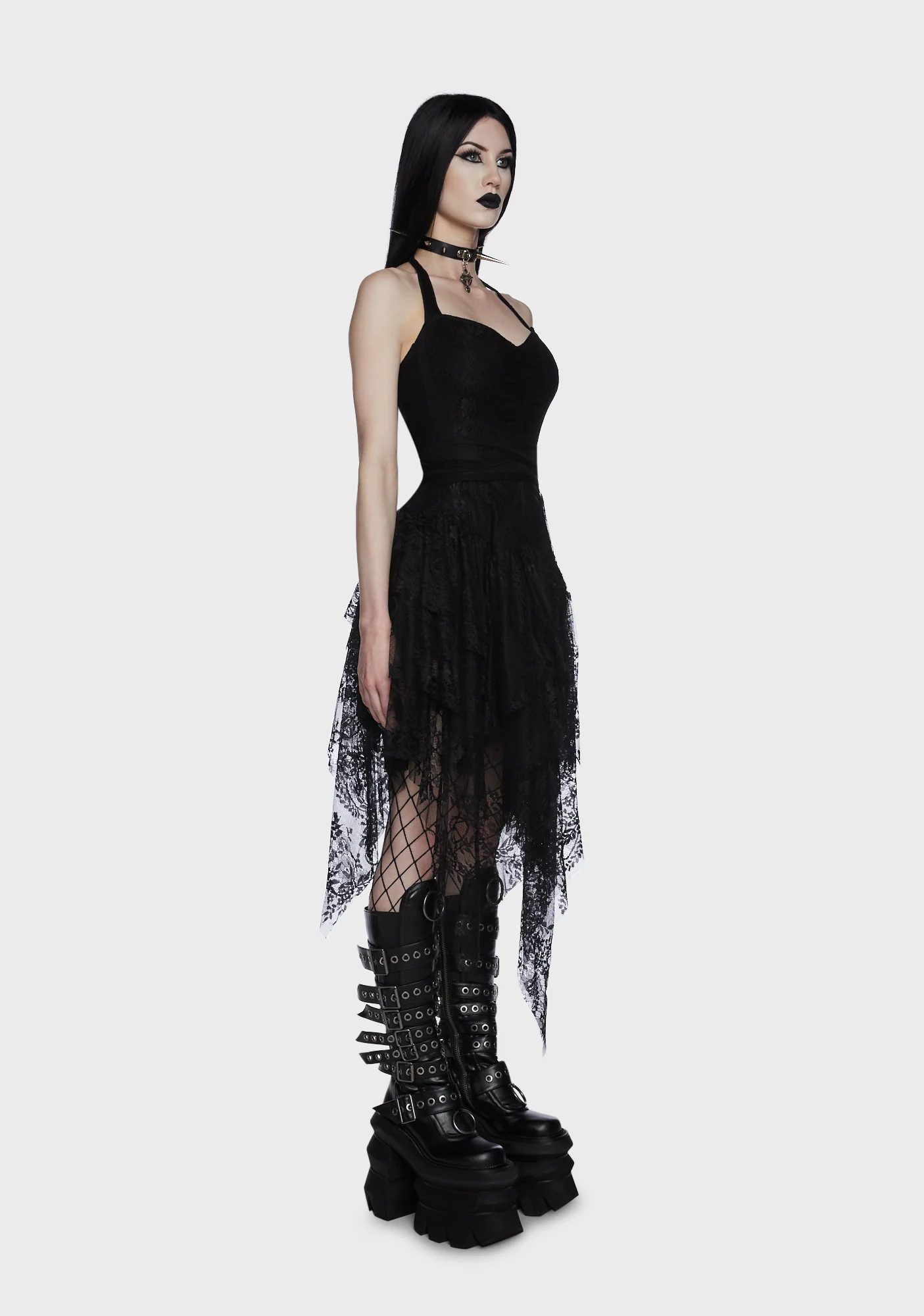 Fallen Faerie Lace Midi Dress - Image 3