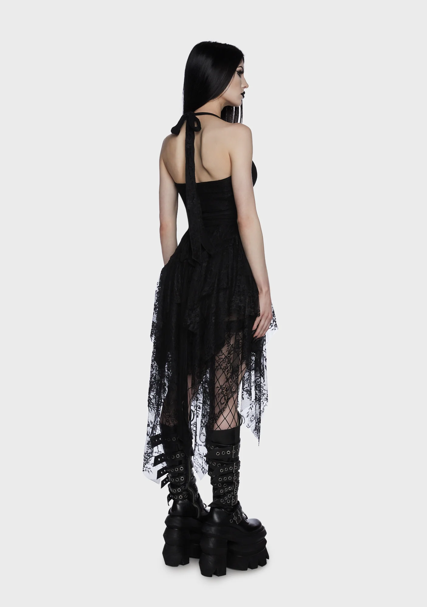 Fallen Faerie Lace Midi Dress - Image 4