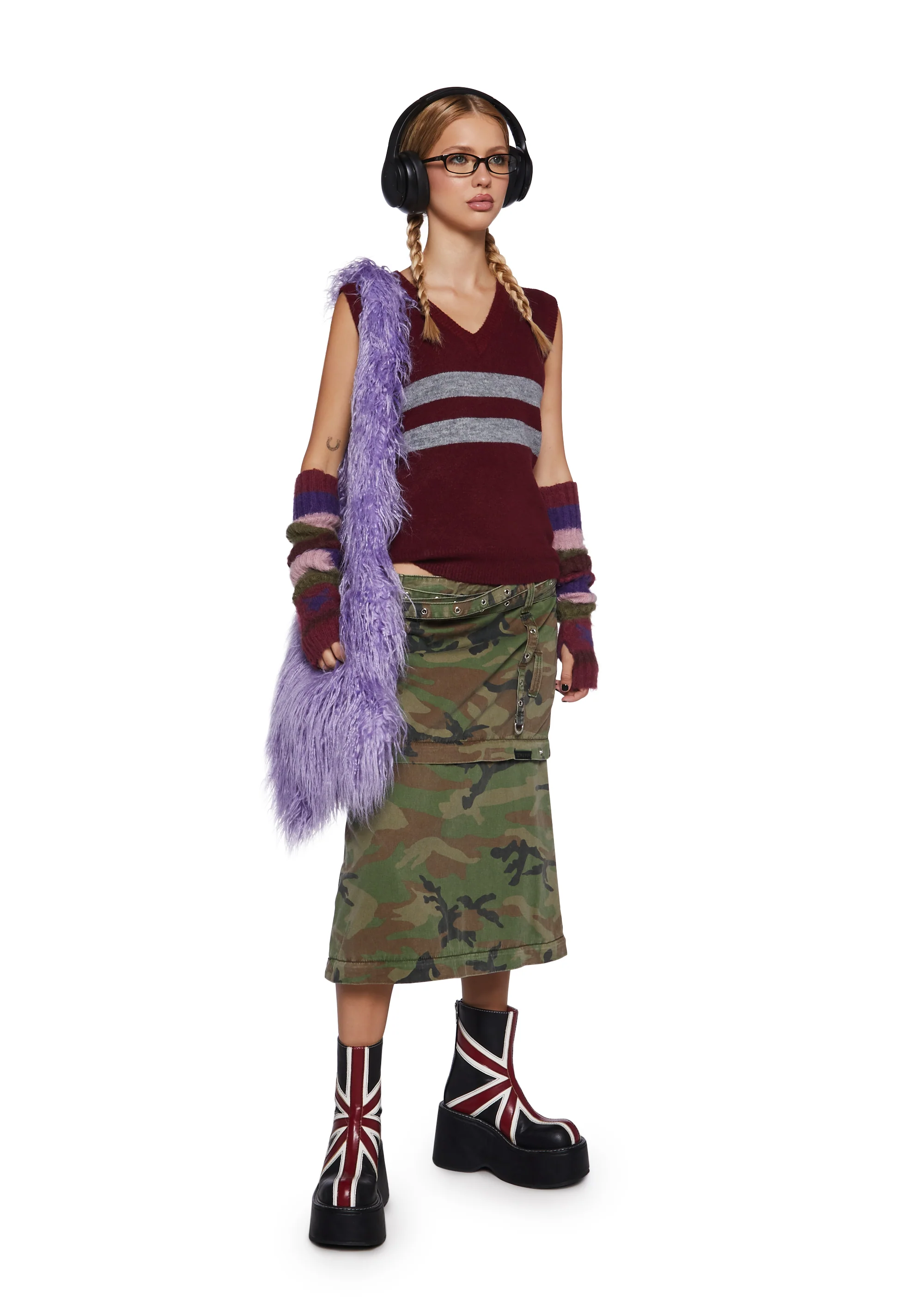 Falling Like Stars Faux Fur Crossbody Bag - Image 6