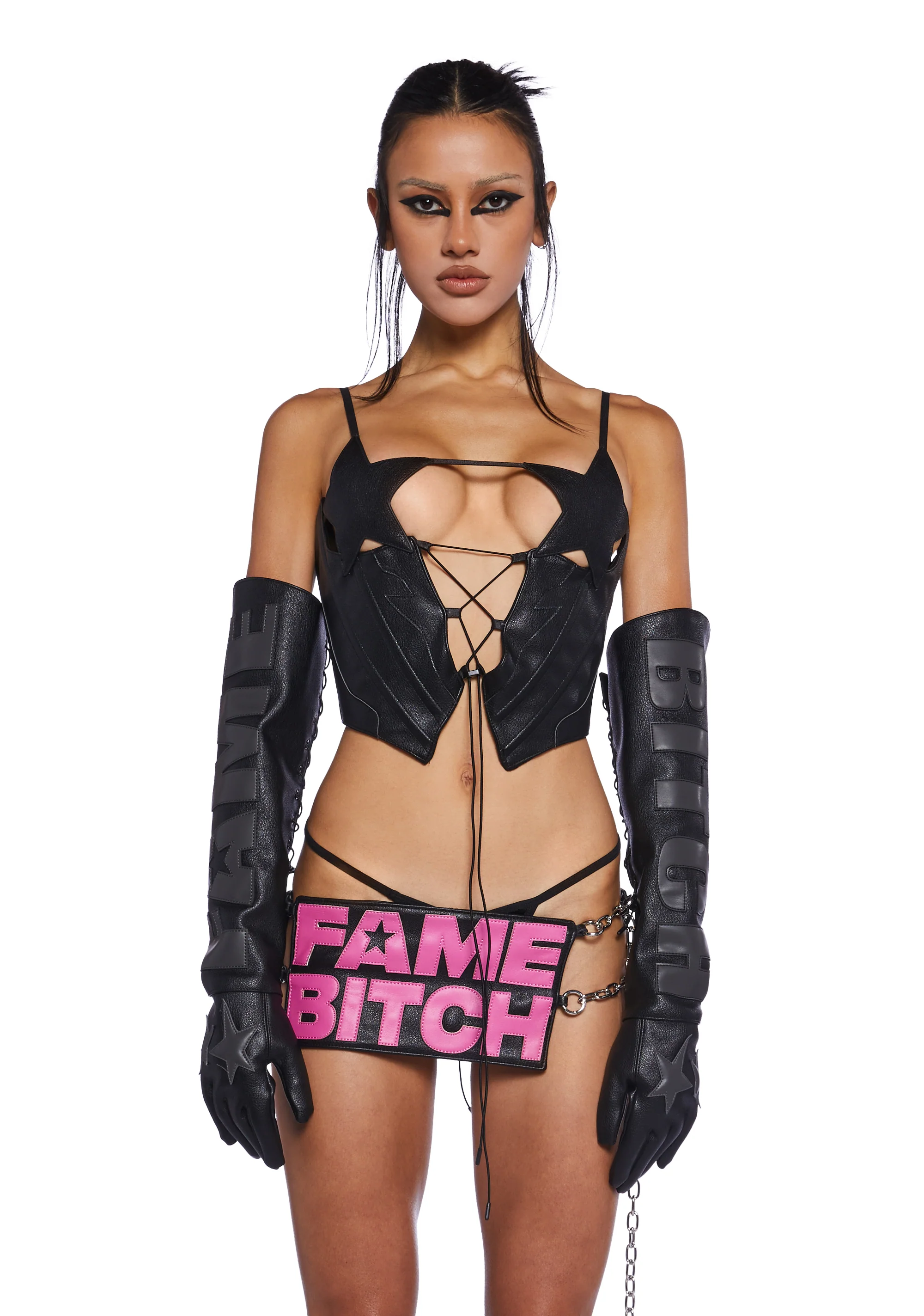 Fame Moto Gloves - Black - Image 8