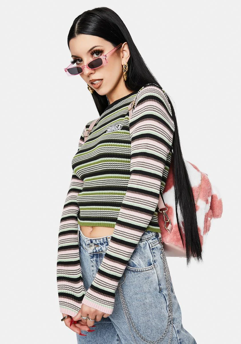 Fantasy Striped Ribbed Top - Image 2
