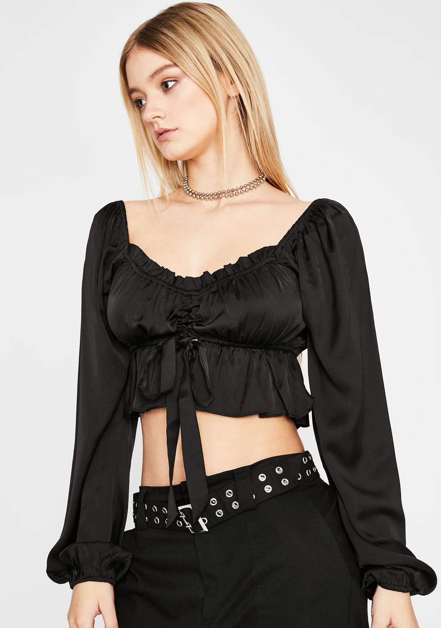 Fast Flirt Crop Blouse - Image 2