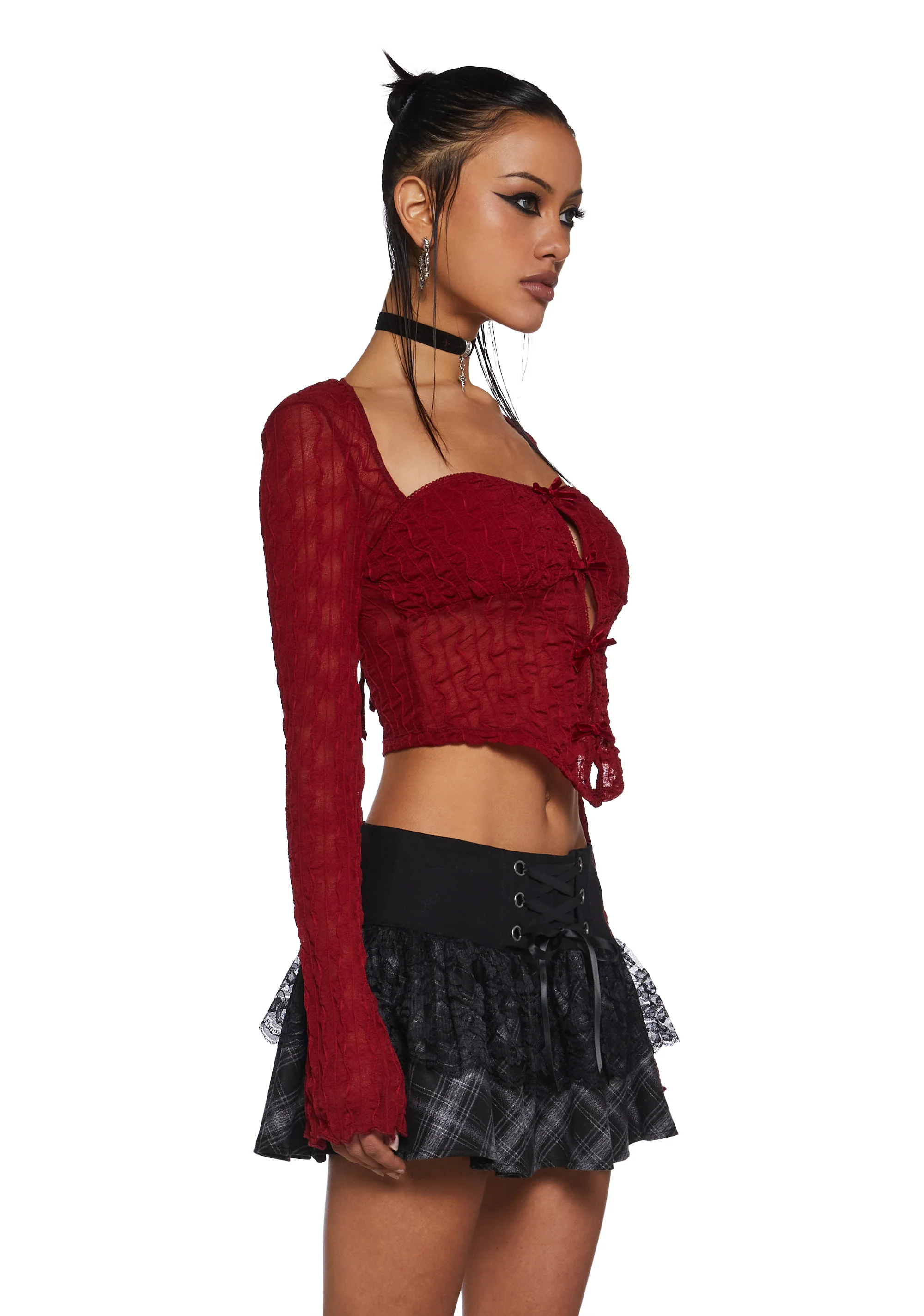 Fateful Fascination Long Sleeve Top - Image 3