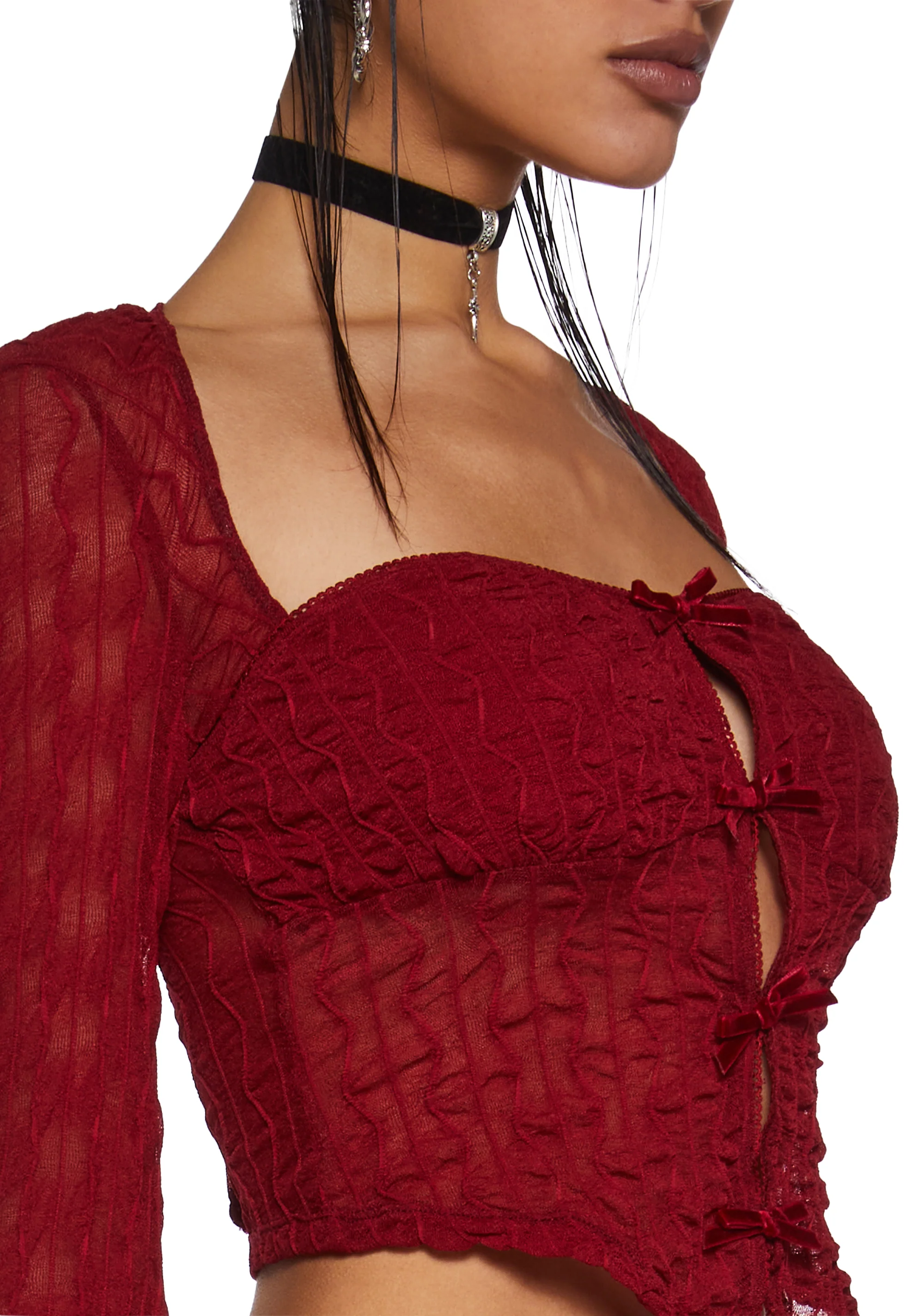 Fateful Fascination Long Sleeve Top - Image 5