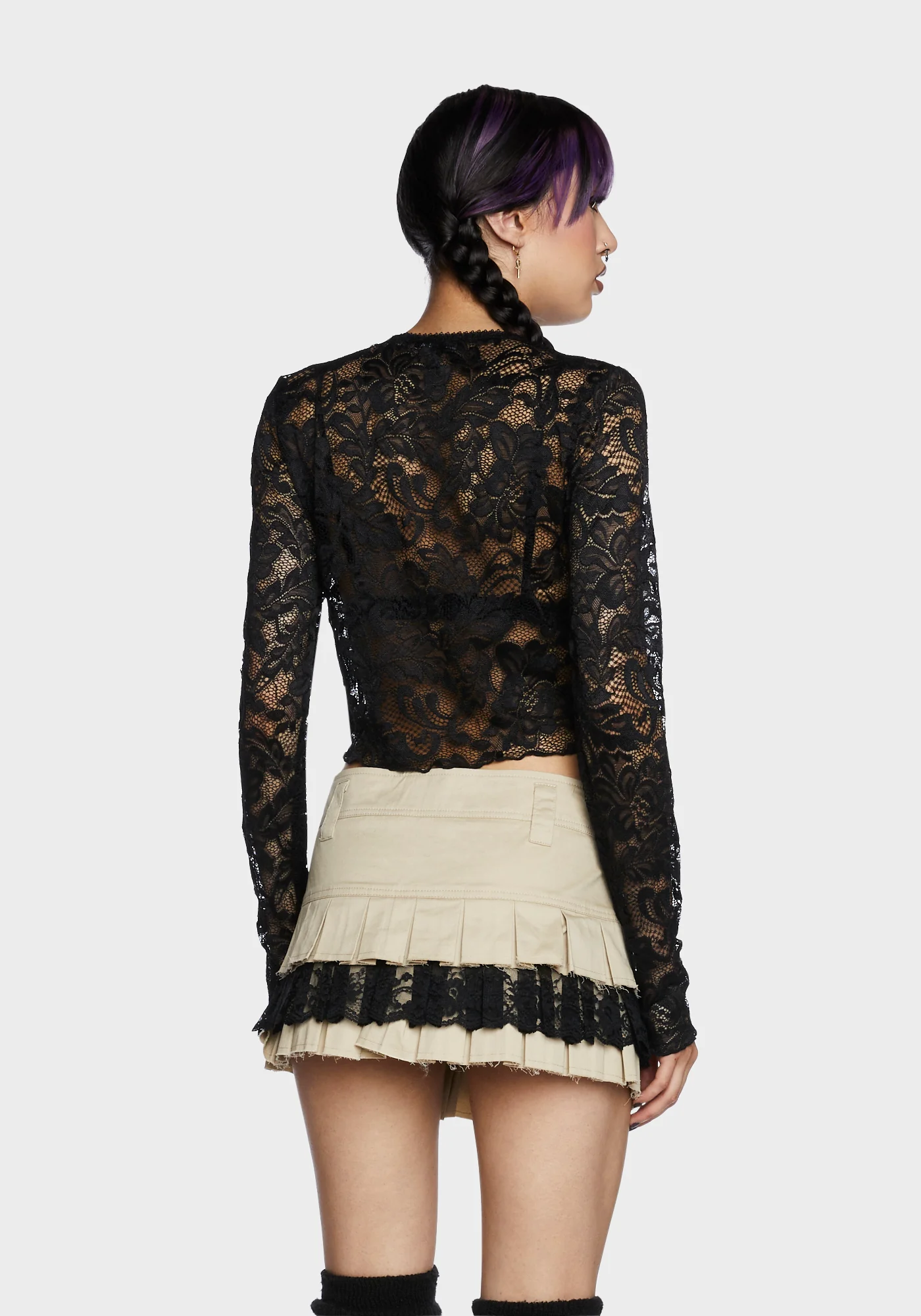 Feelin' Contempt Lace Crop Top - Image 4