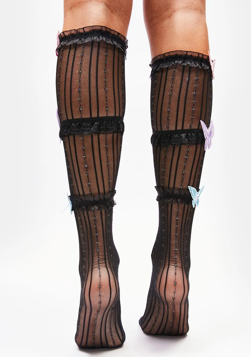 Feeling Butterflies Sheer Tall Socks - Image 3
