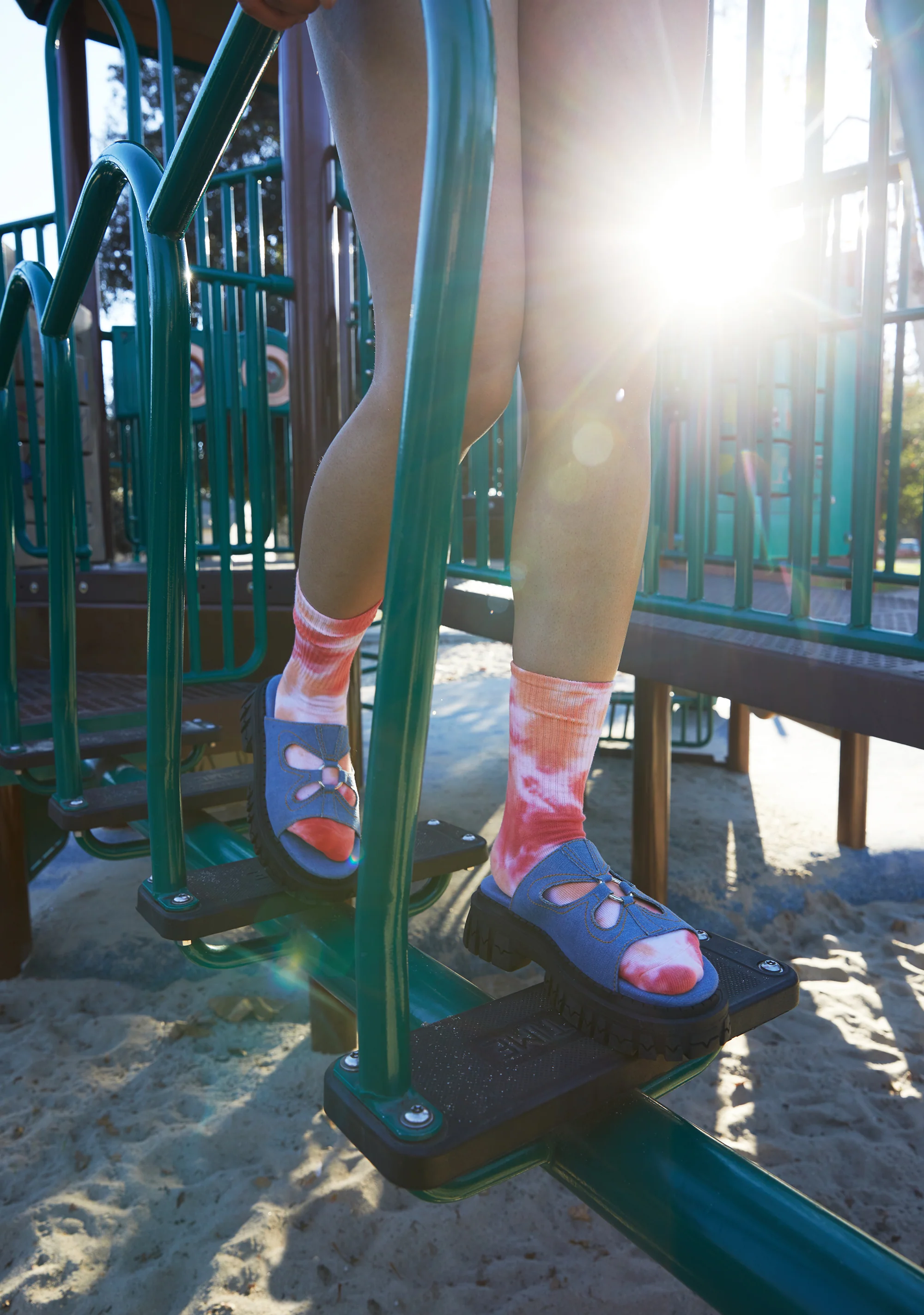 Feeling Good Platform Slides - Denim - Image 6