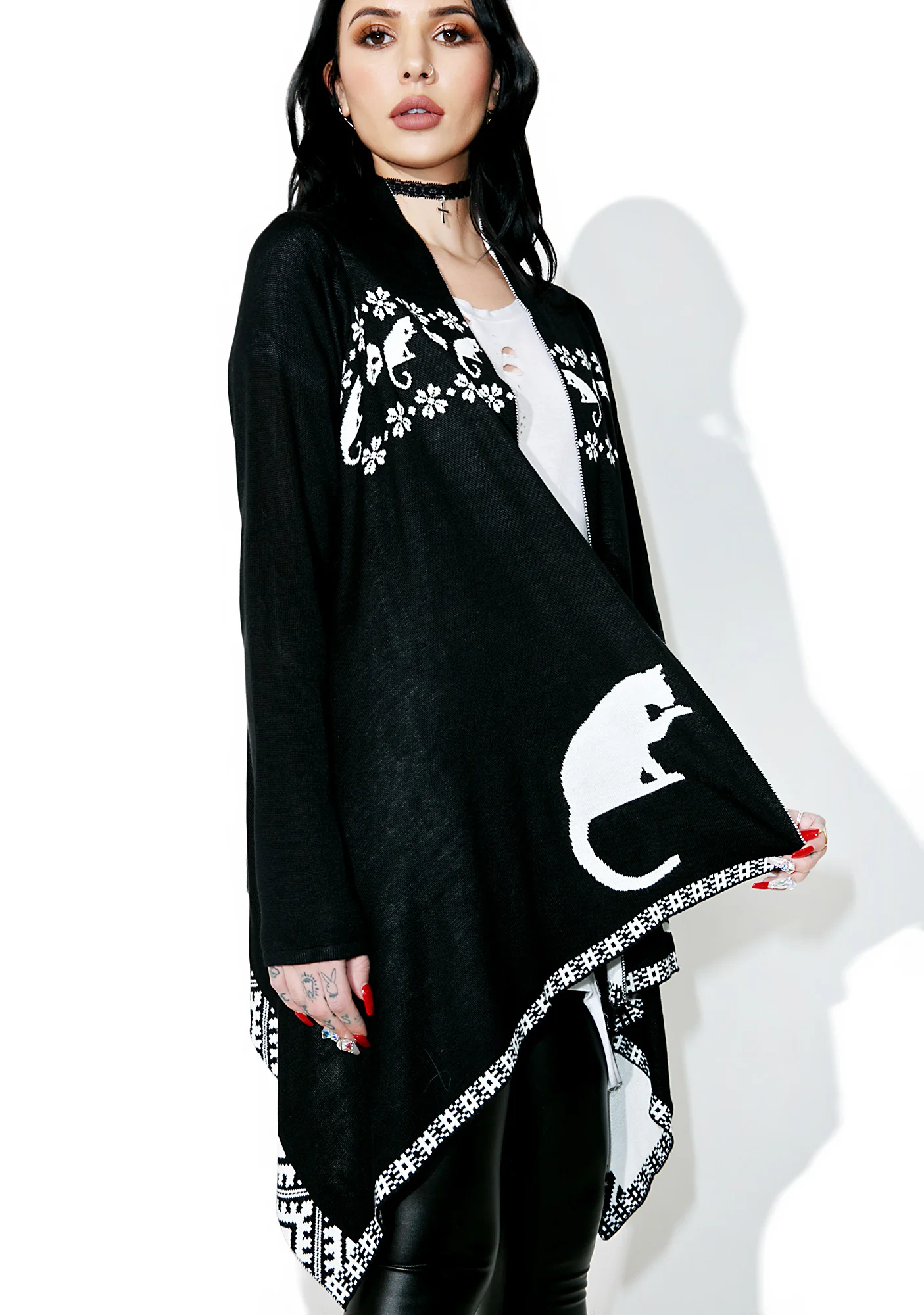 Feline Ferocity Draped Jacket - Image 3