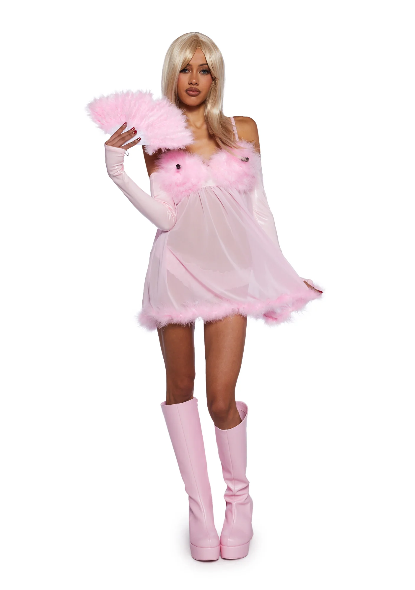 Fembot Babe Wig & Costume Set - Image 2
