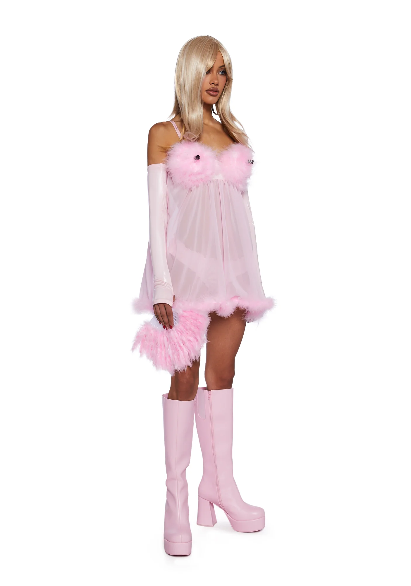 Fembot Babe Wig & Costume Set - Image 5