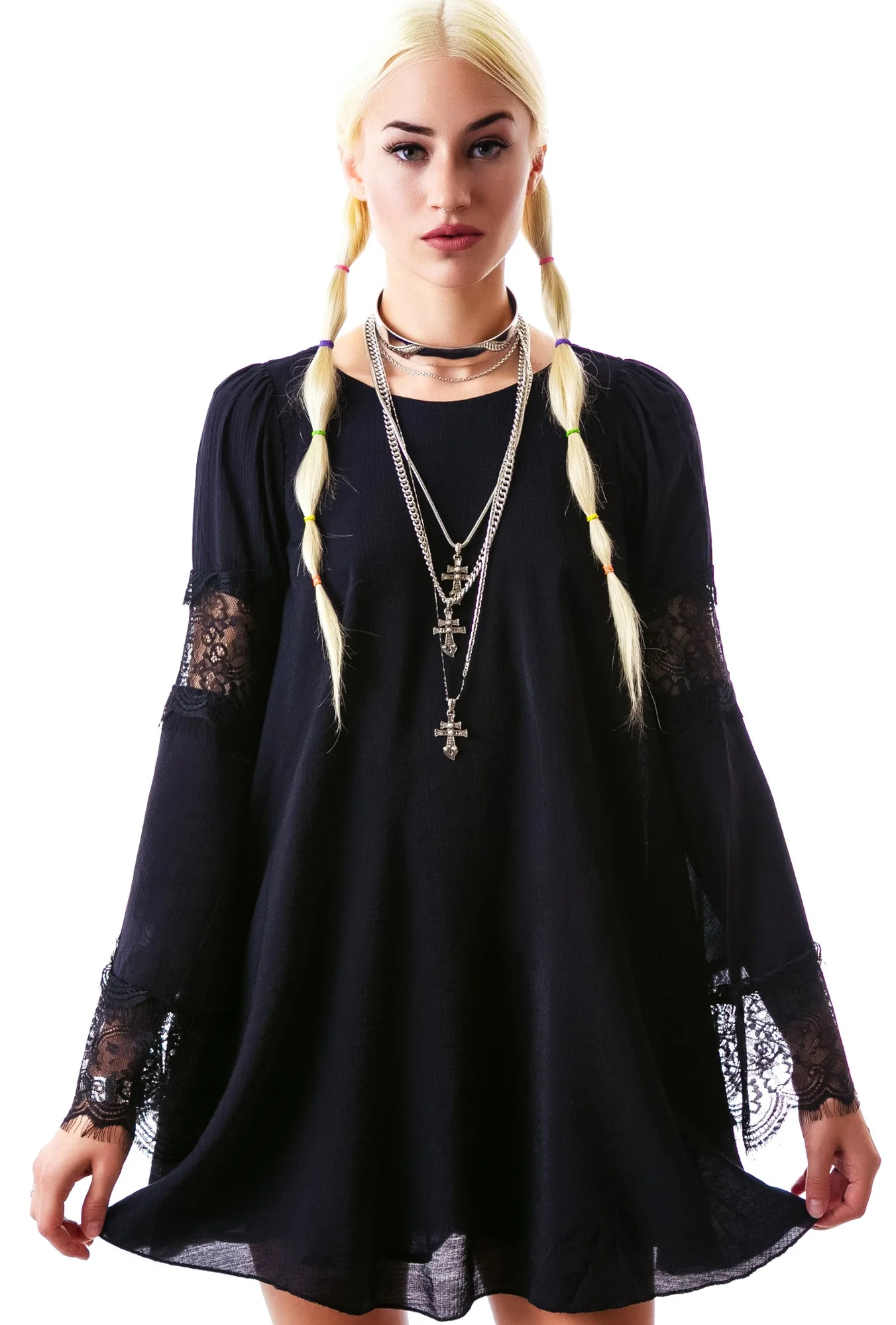 Festival Dress - Black - Image 4