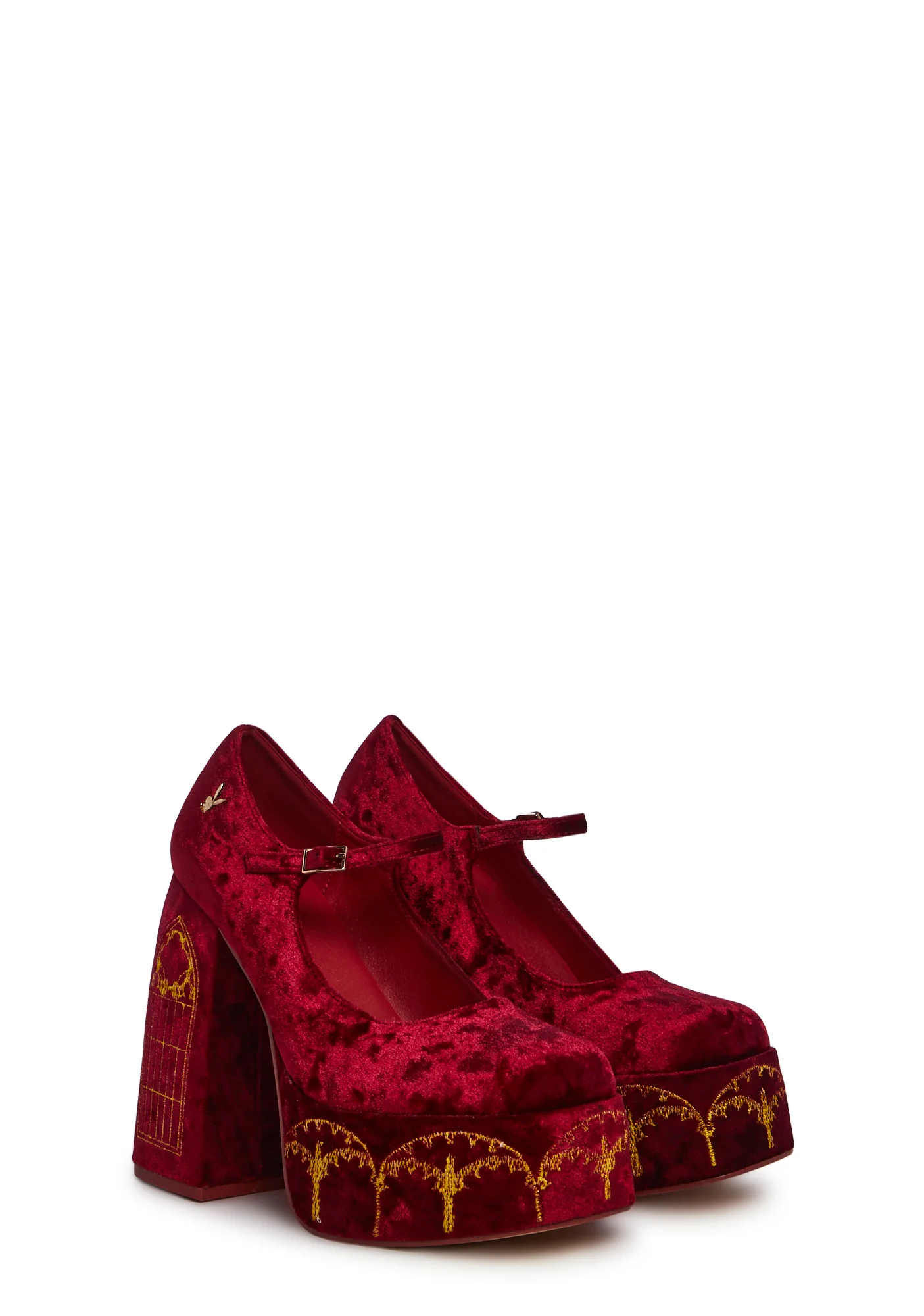 Feudal Fantasy Playboy Crushed Velvet Heels - Image 3