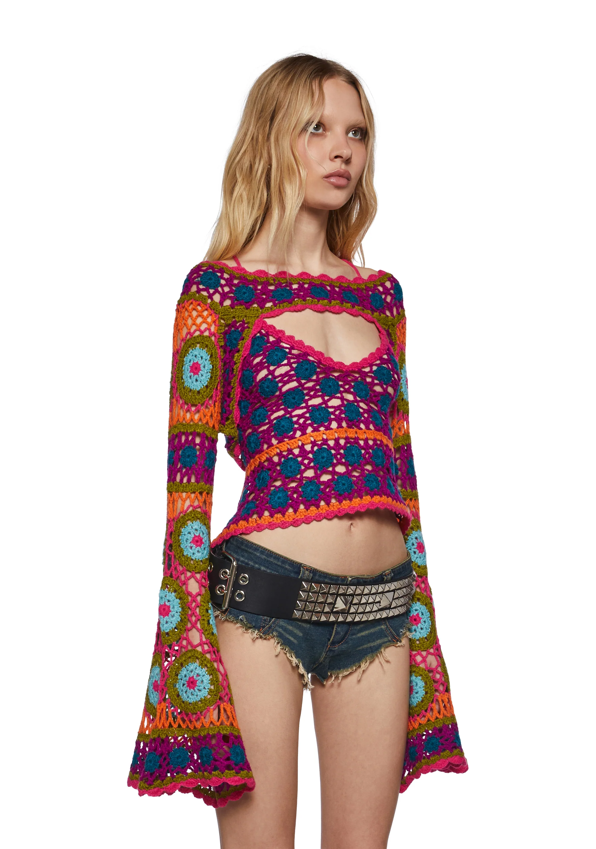 Fiery Odyssey Crochet Shrug - Image 3