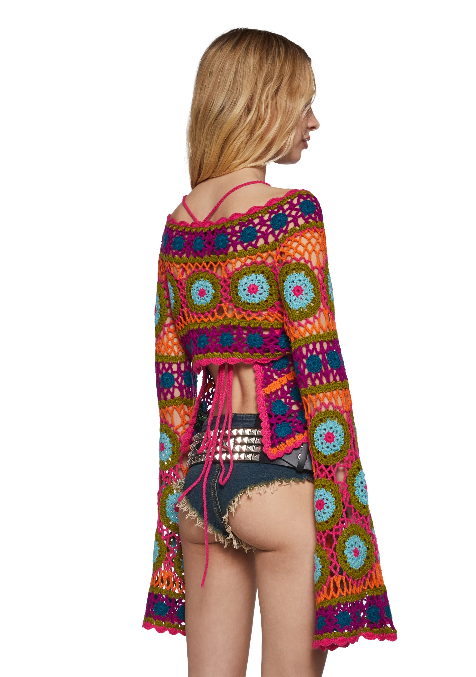 Fiery Odyssey Crochet Shrug - Image 4