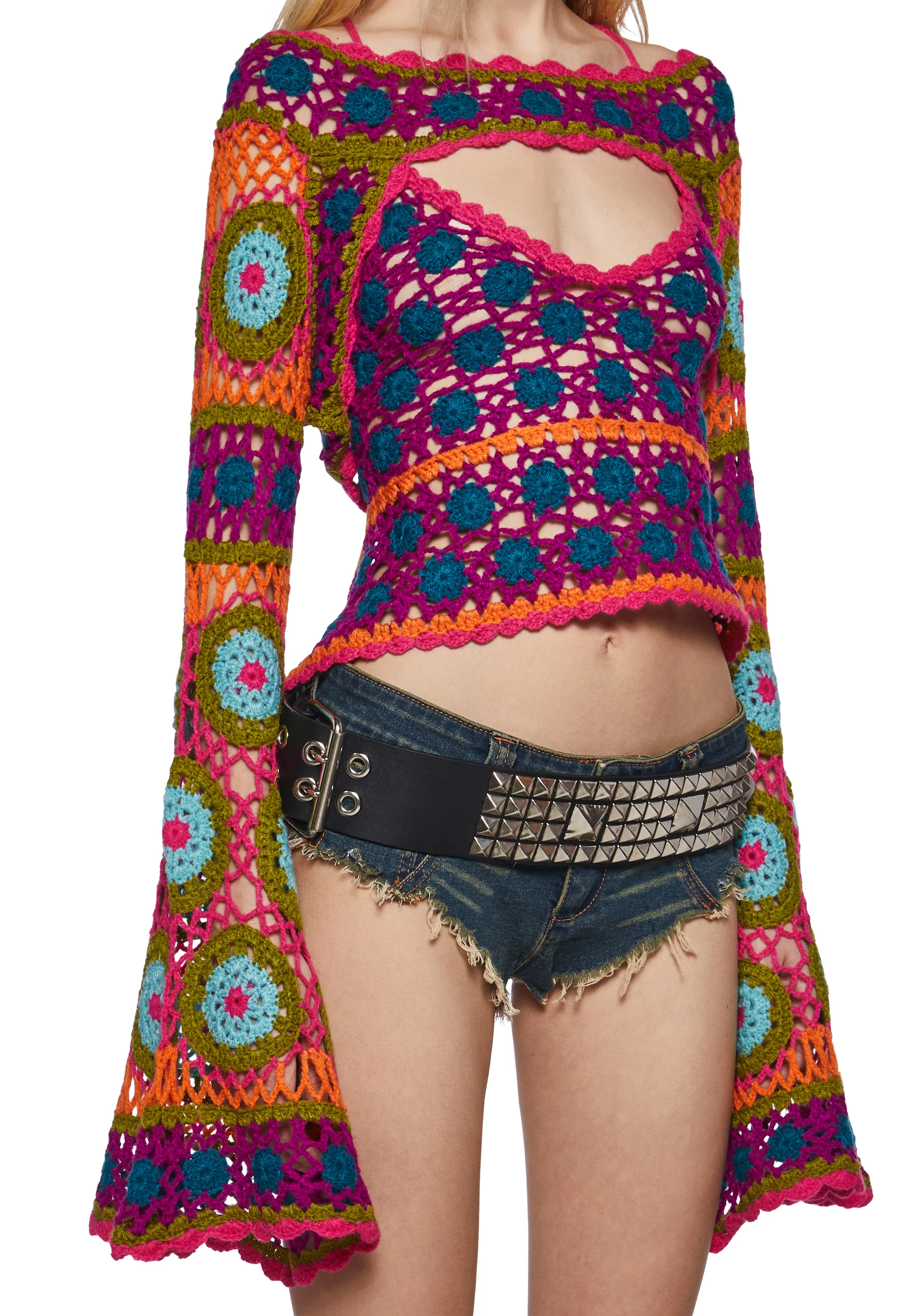 Fiery Odyssey Crochet Shrug - Image 5