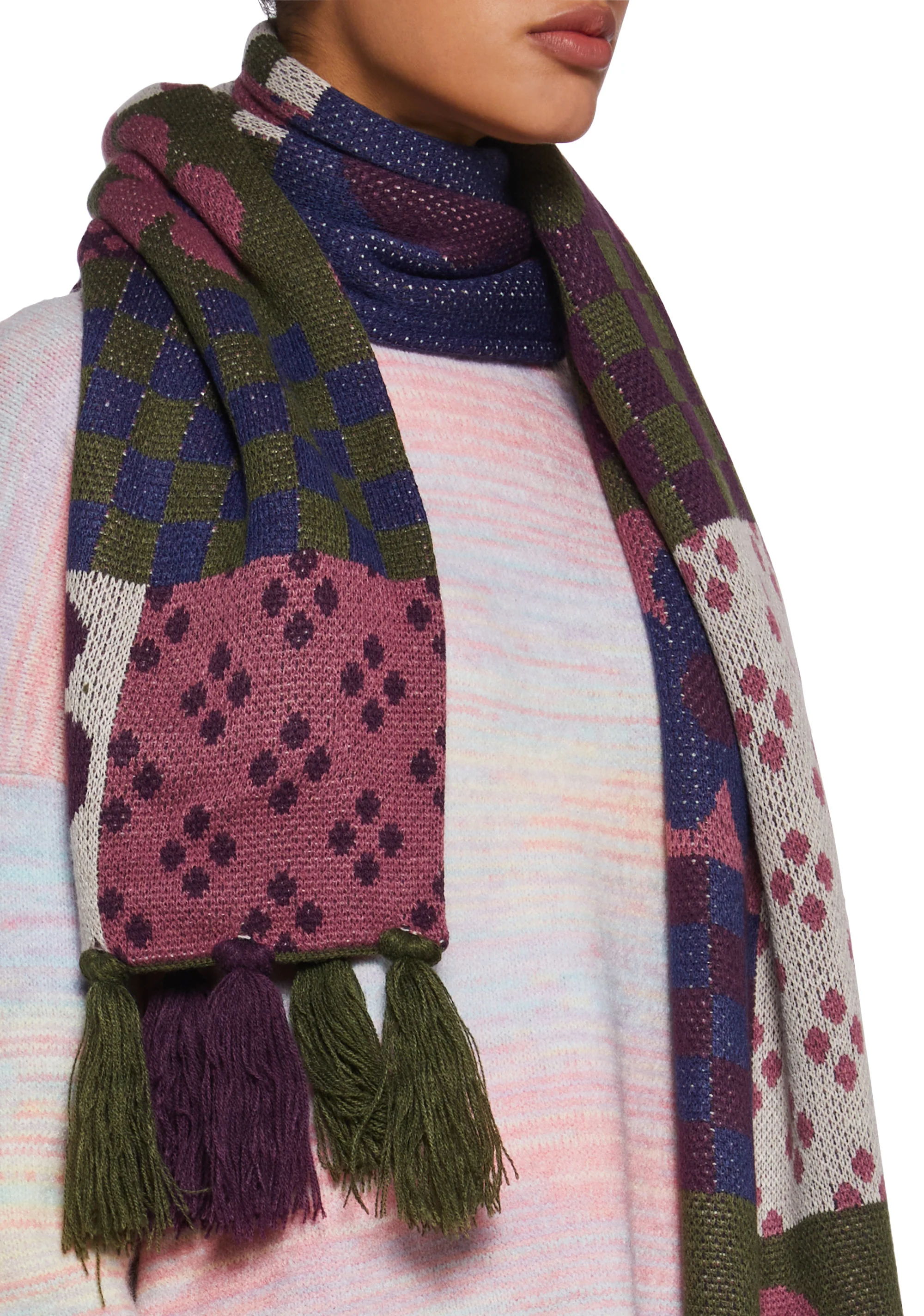 Fireside Fable Patchwork Scarf - Image 2