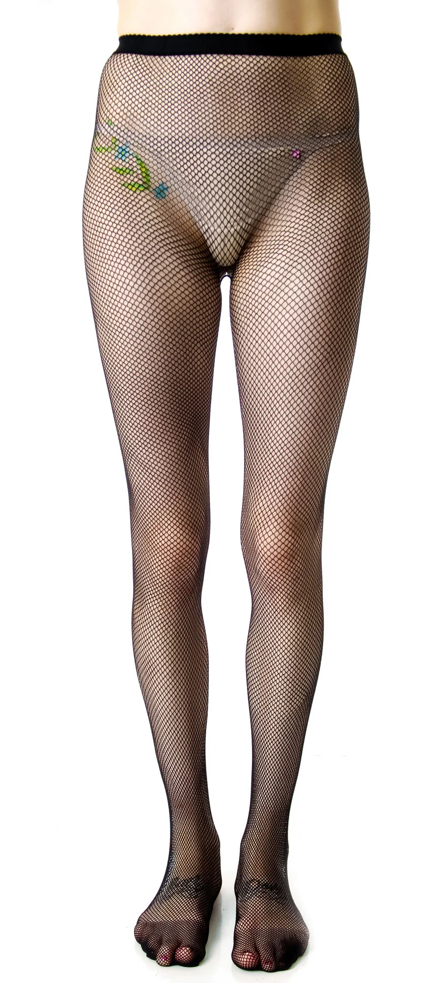 Fishnet Back Seam Tights - Image 2