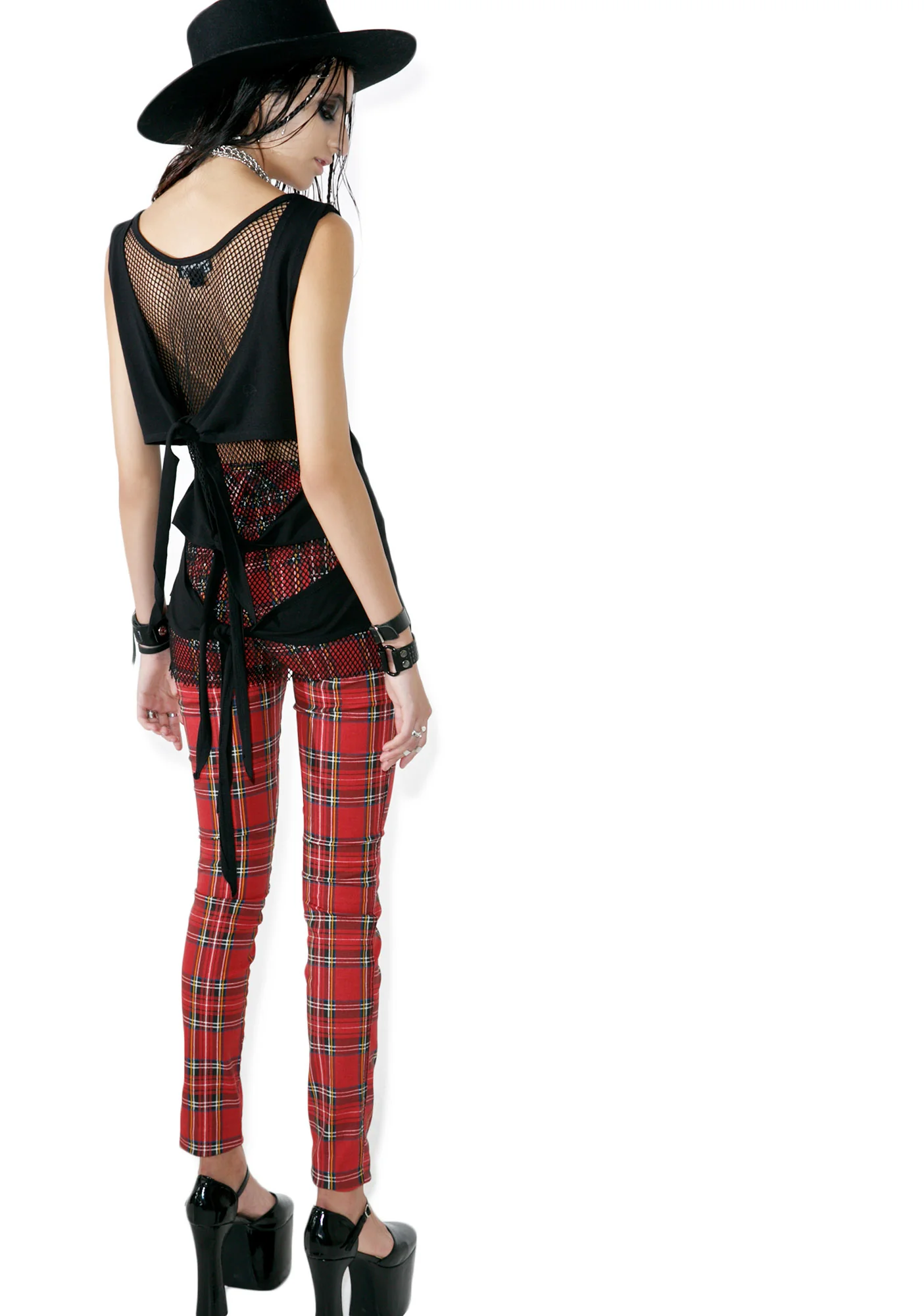 Fishnet Tie Back Tank - Image 2