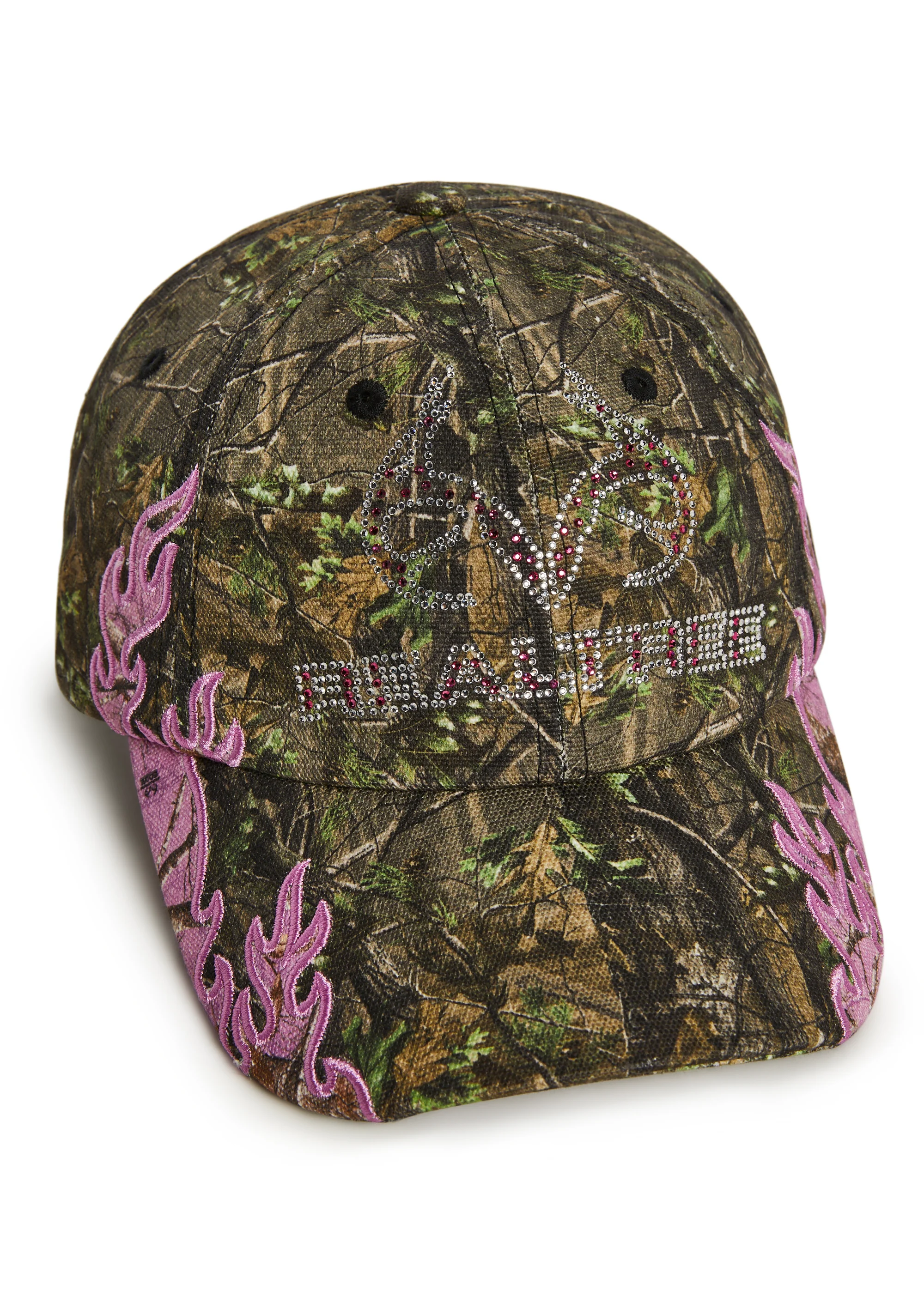 Embroidered Camo Flame Hat - Image 5