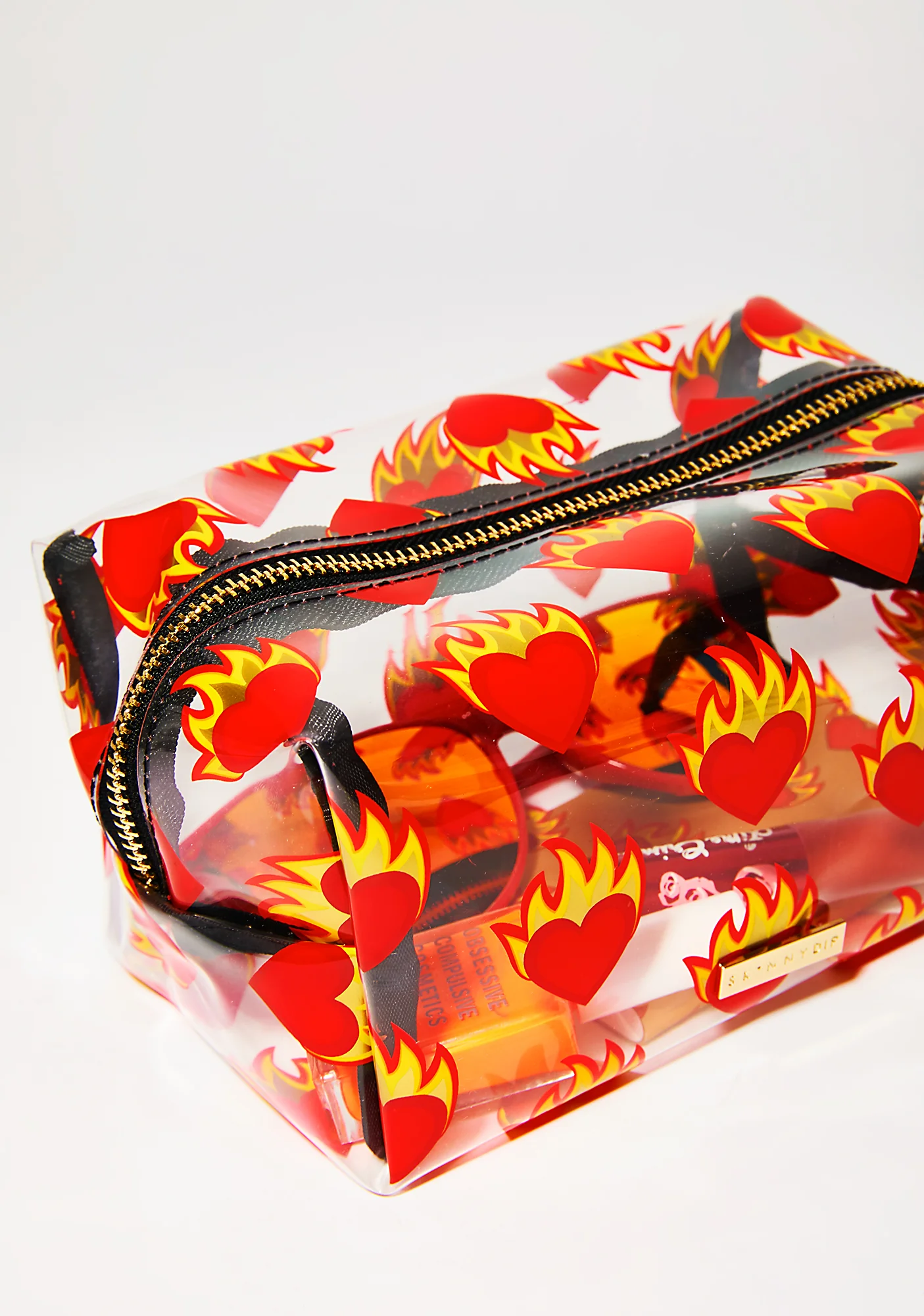 Flaming Heart Make Up Bag - Image 3