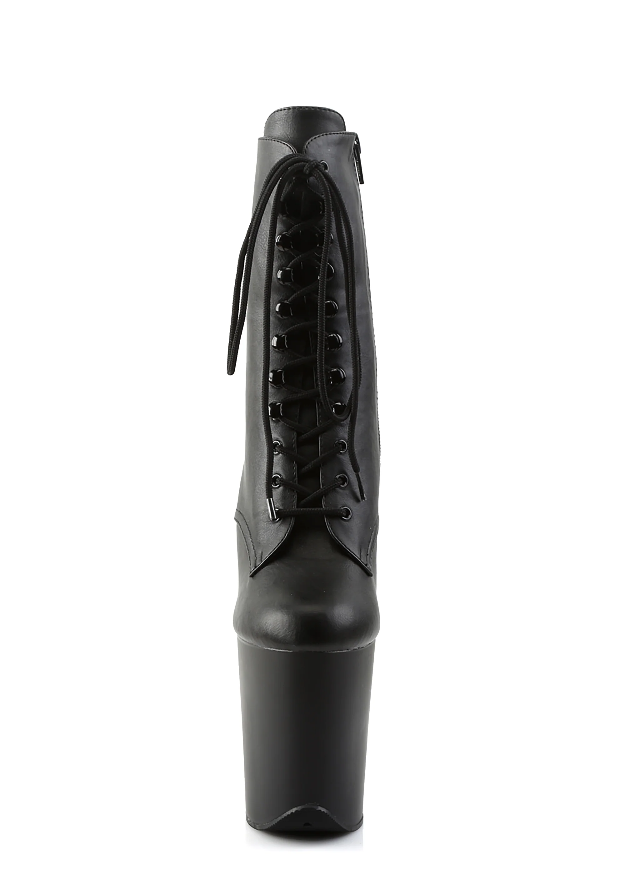 Flamingo-1020 Platform Ankle Boots-Black PU - Image 2