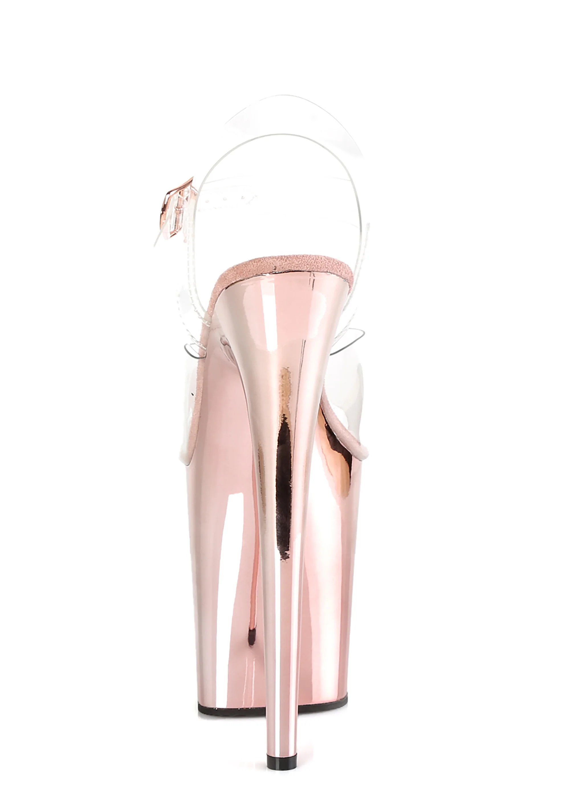 Flamingo-808 Platform Ankle Strap Sandals-Rose Gold Chrome - Image 4