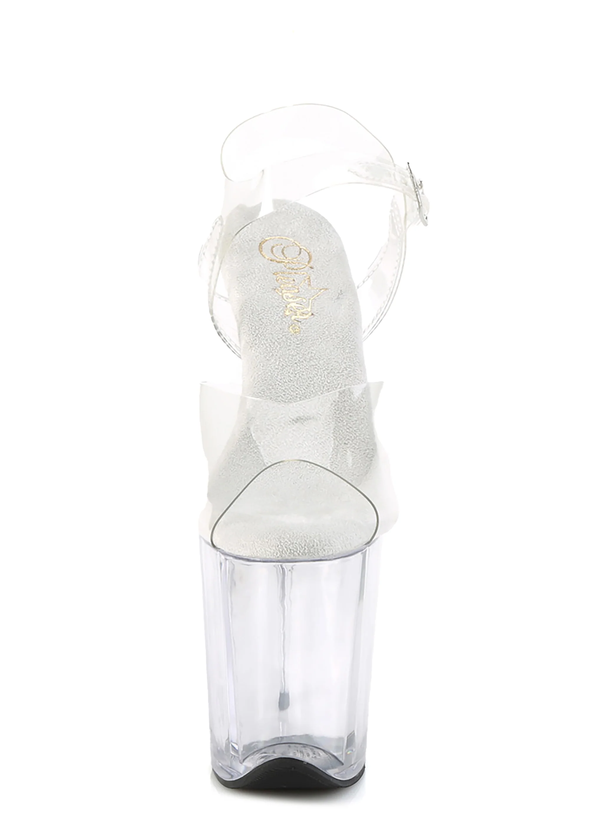 Flamingo-808 Platform Ankle Strap Sandals-Clear - Image 2
