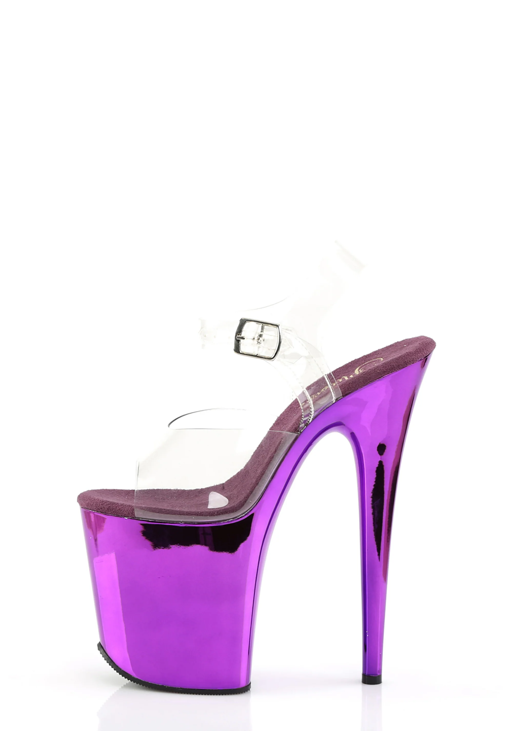 Flamingo-808 Platform Ankle Strap Sandals-Purple Chrome - Image 2