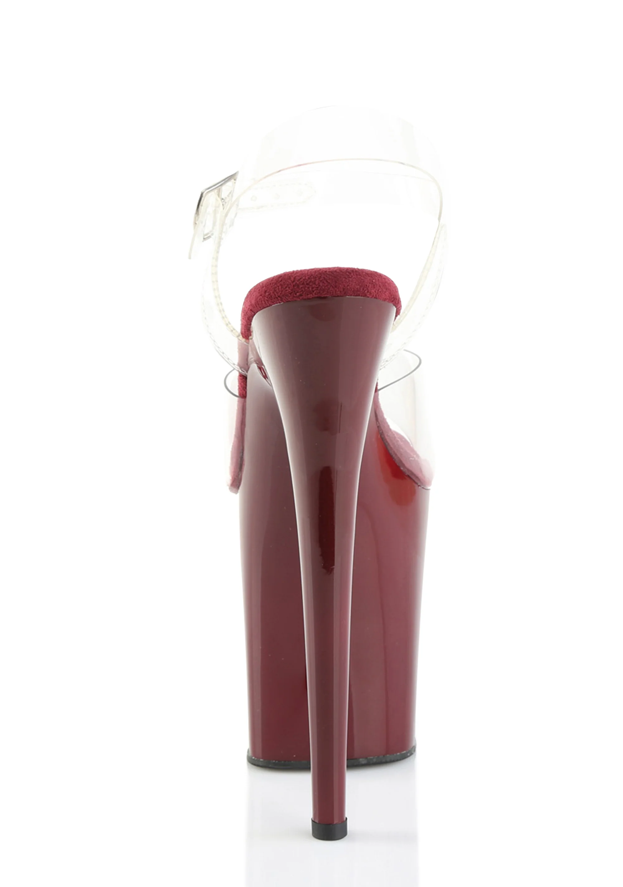Flamingo-808 Platform Ankle Strap Sandals-Burgundy - Image 4