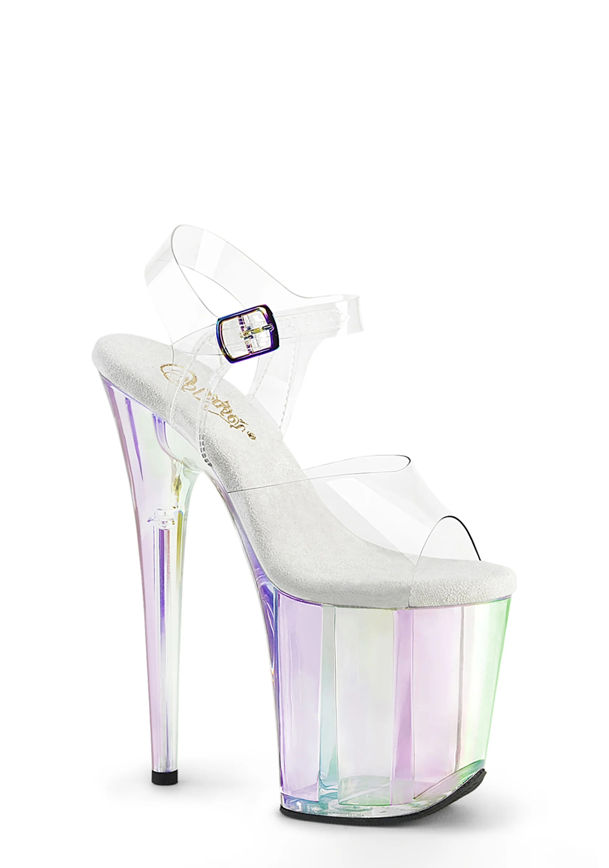 Flamingo-808 Platform Ankle Strap Sandals-Holo Tinted - Image 5