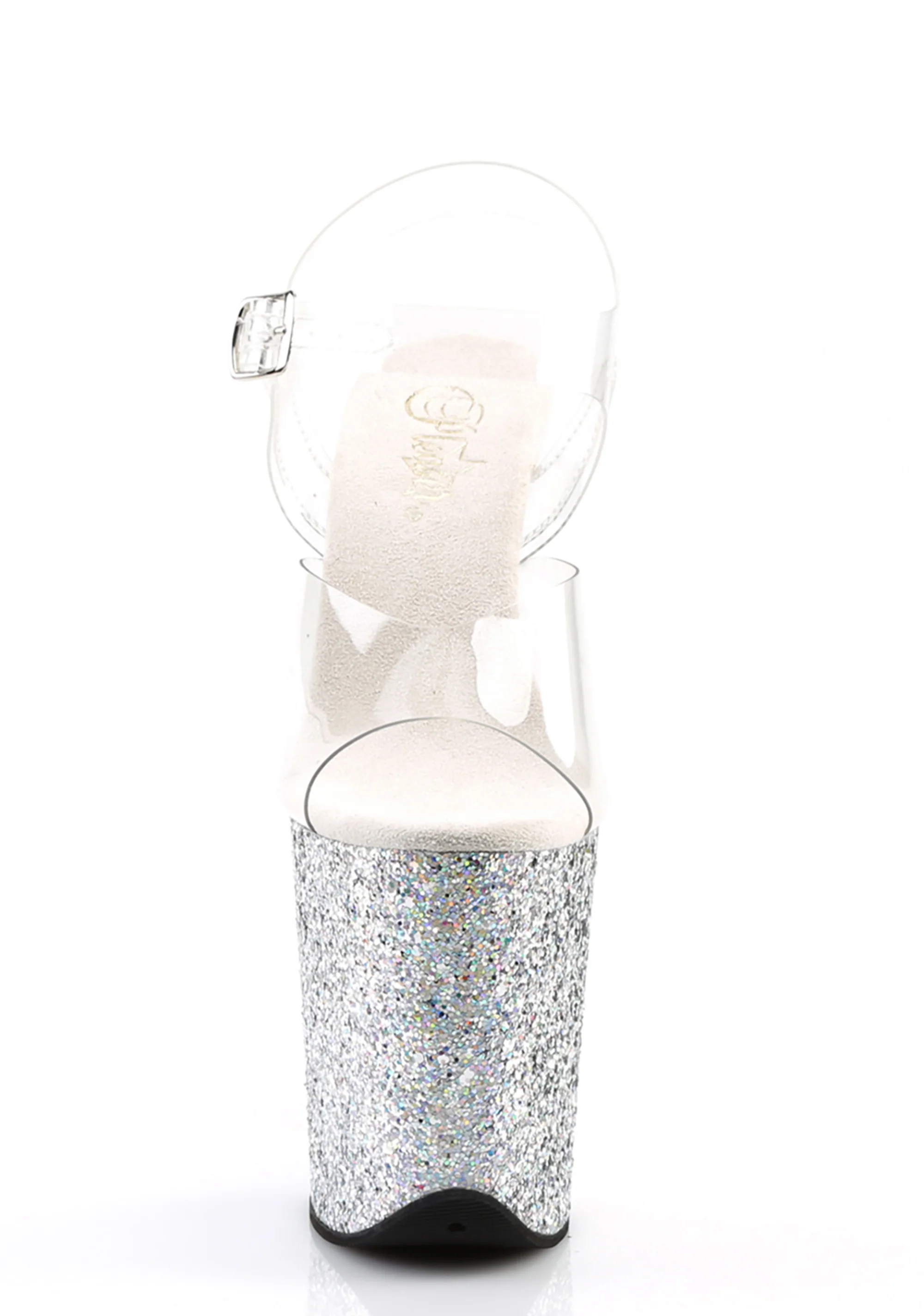 Flamingo-808LG Platform Ankle Strap Sandals-Silver - Image 3